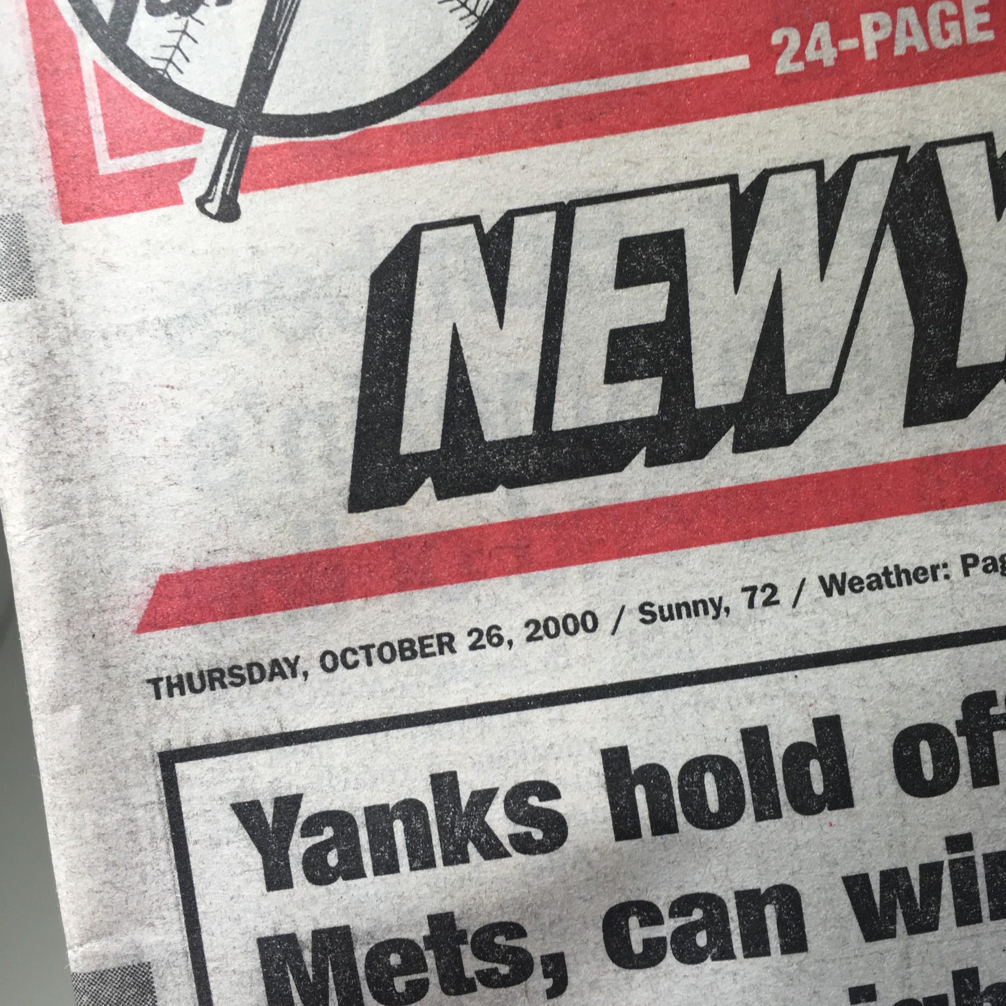 New York Post: Oct 26 2000 One More Stop