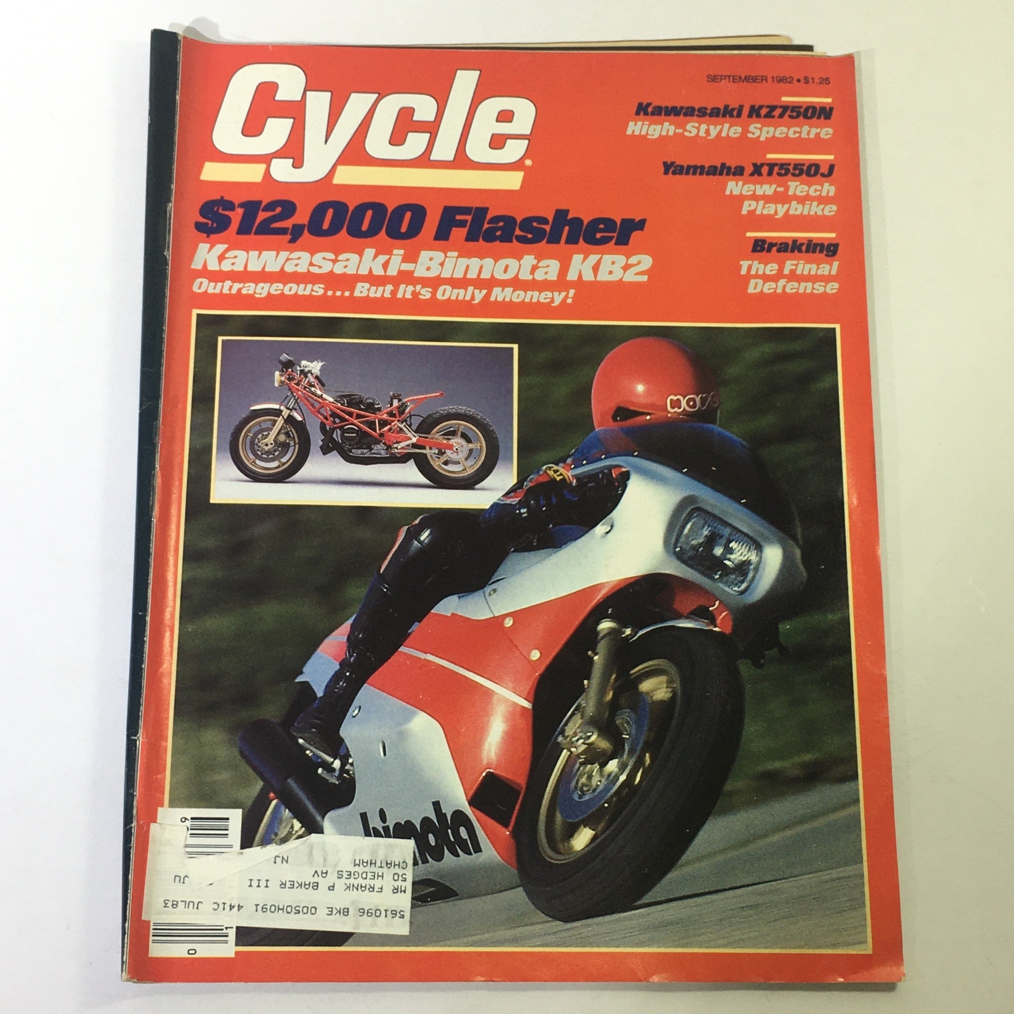 VTG Cycle Magazine September 1982 - Kawasaki-Bimota KB2 / Kawasaki KZ75ON