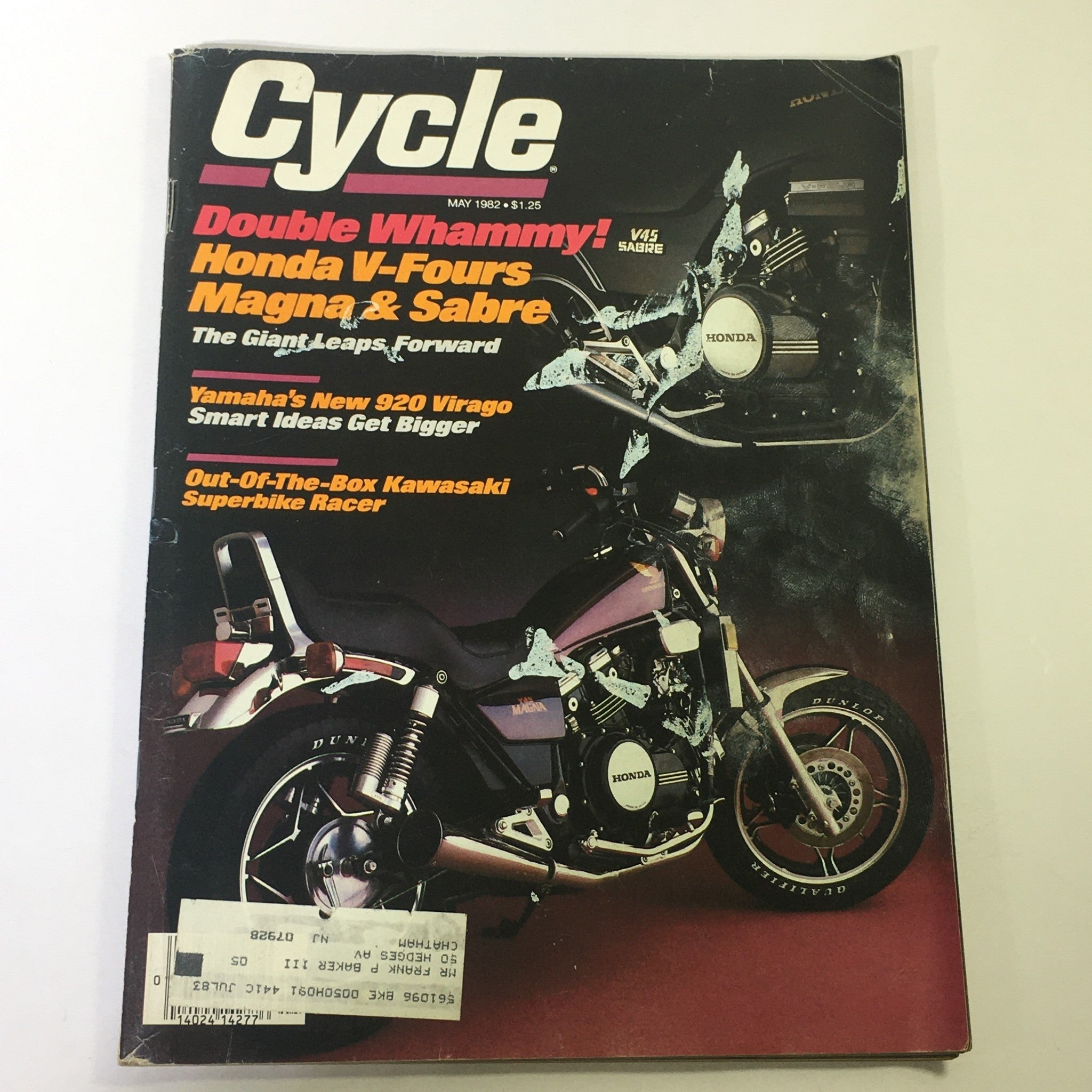 VTG Cycle Magazine May 1982 - Honda V-Fours Magna & Sabre / Yamaha 920 Virago