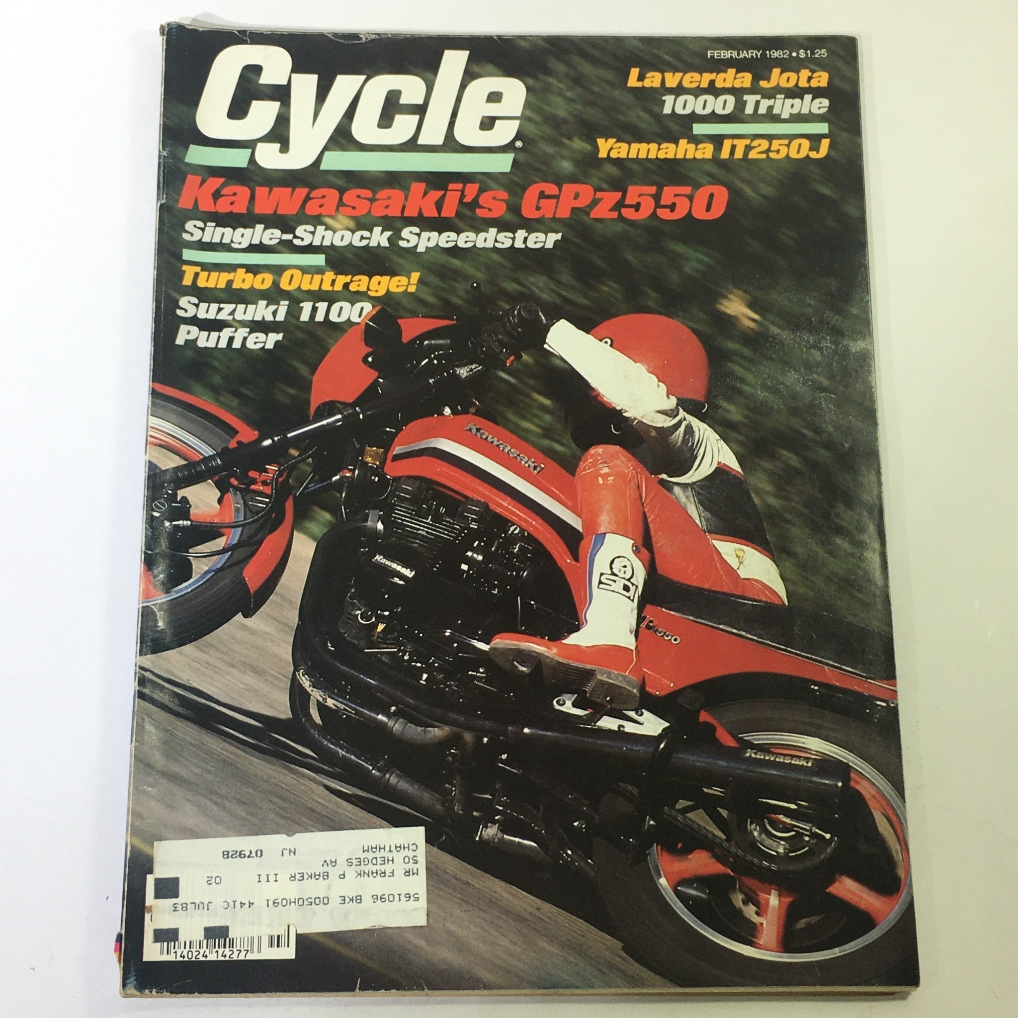 VTG Cycle Magazine February 1982 - Kawasaki GPz550 / Suzuki 1100 Puffer