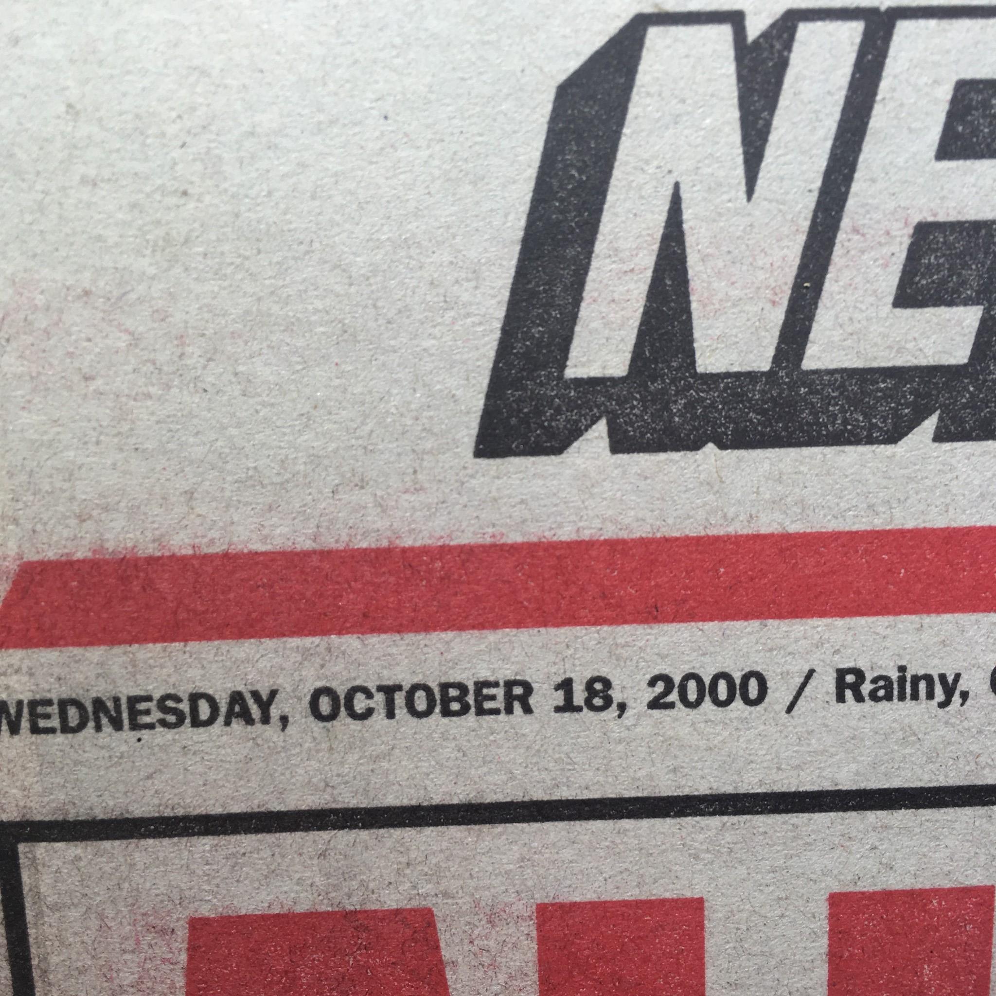 New York Post: Oct 18 2000 All Aboard!