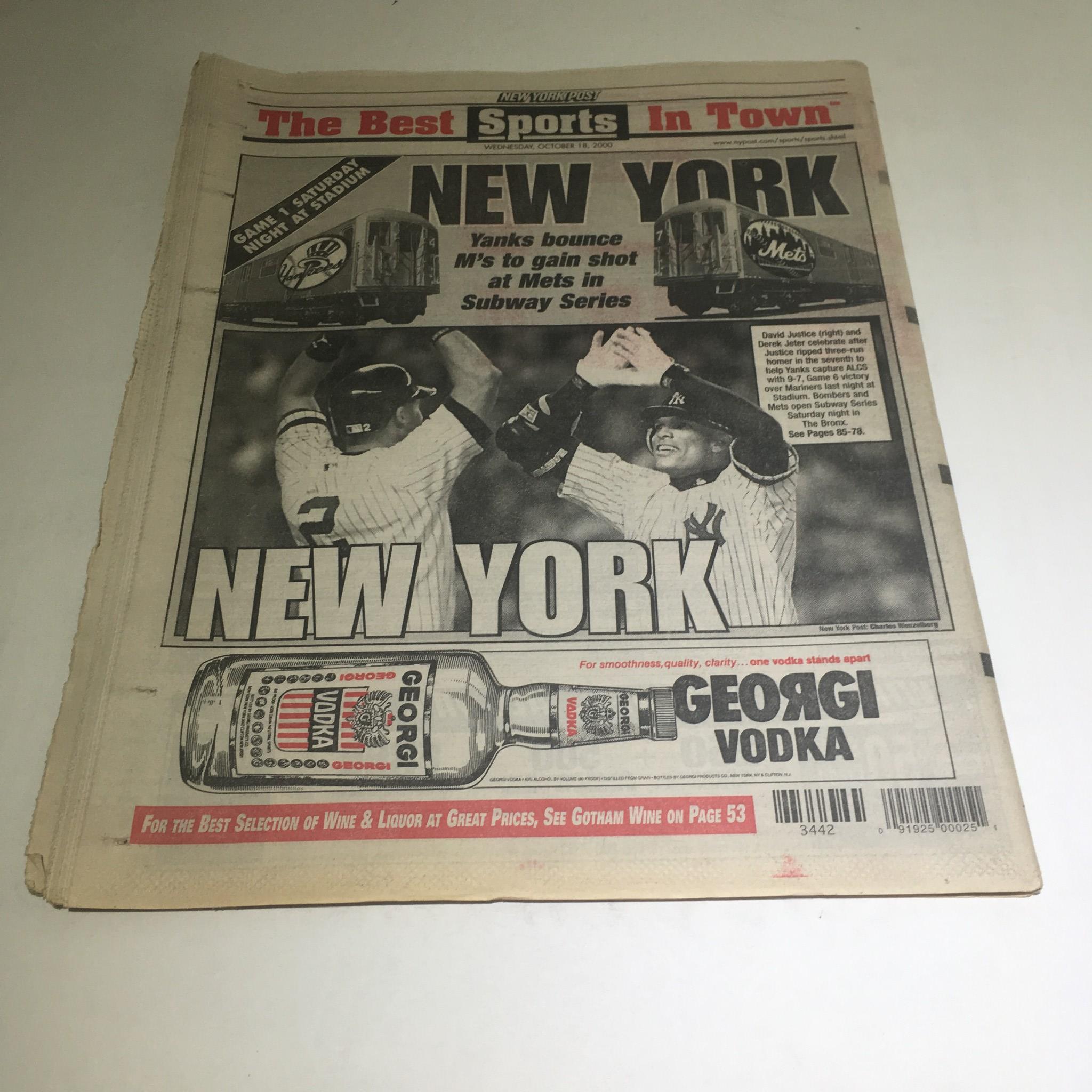 New York Post: Oct 18 2000 All Aboard!