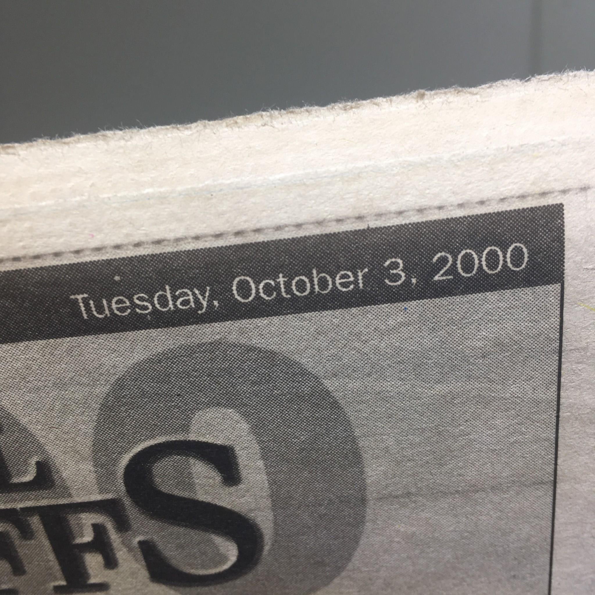 NY Daily News: Oct 3 2000 Battles By The Bay Special