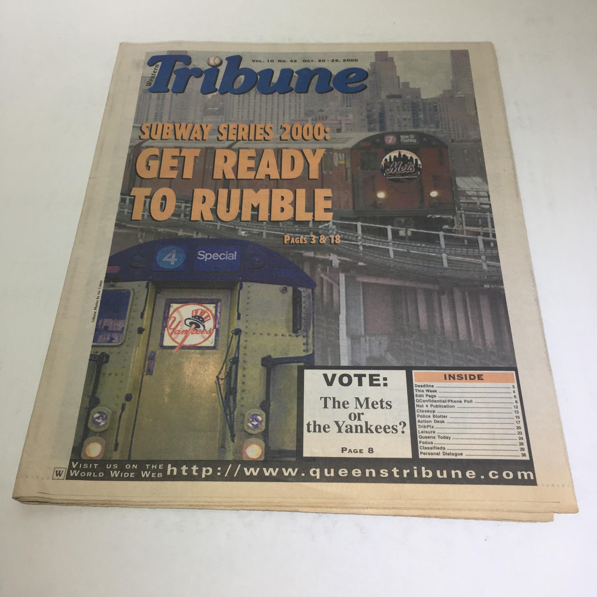 Western Tribune: Oct 26 2000 Subway Series 2000 Get Ready To Rumble