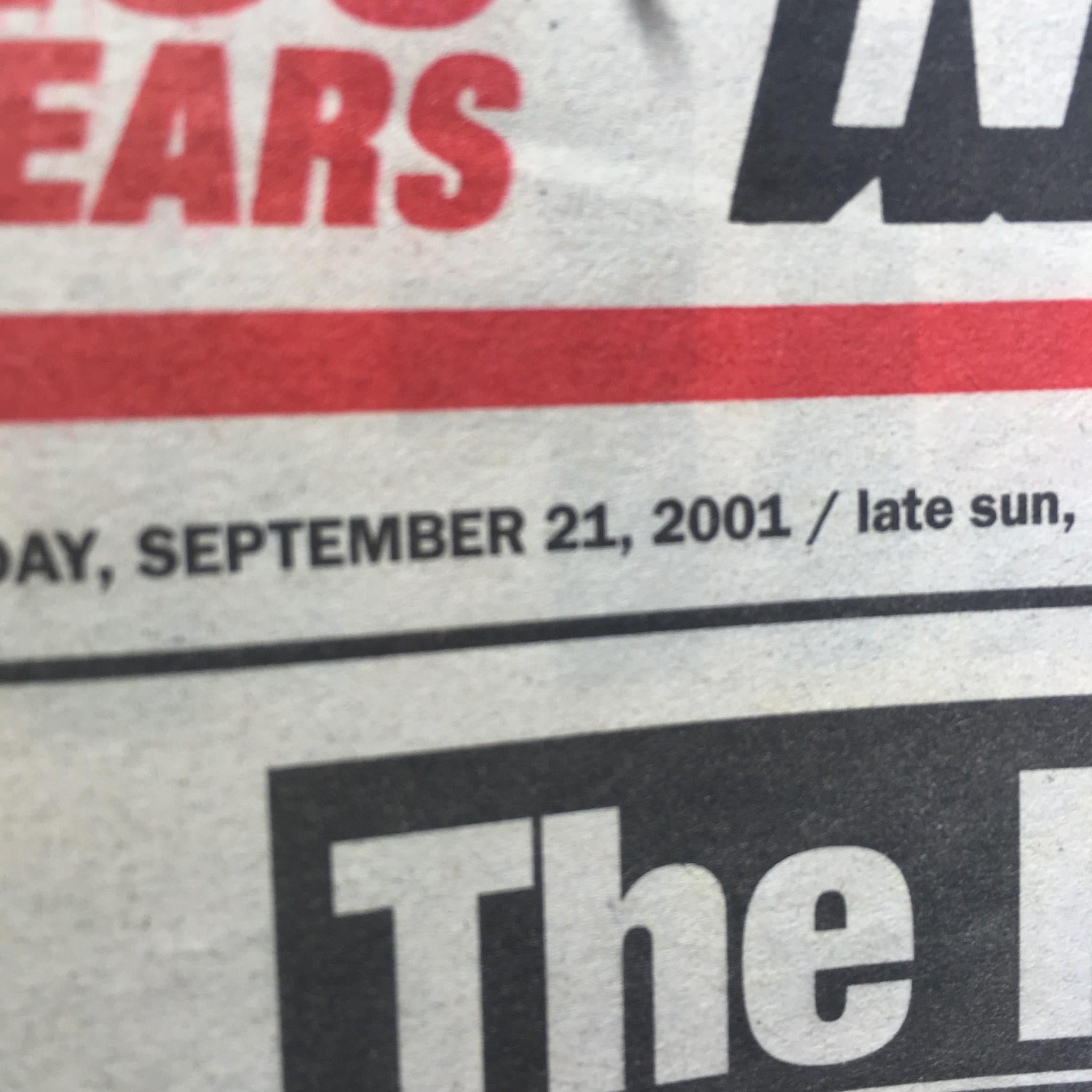 New York Post: Sept 21 2001 Battle Cry