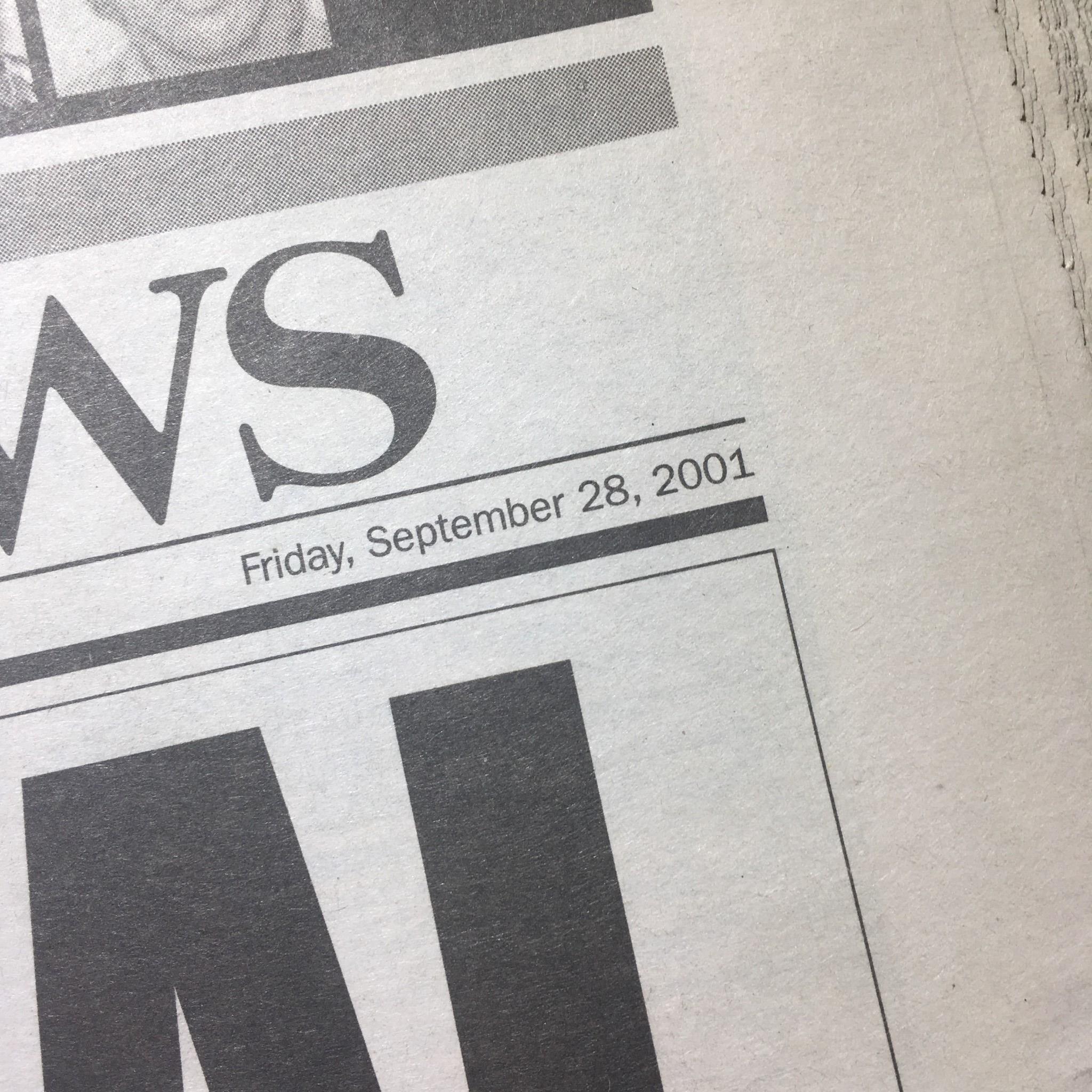 NY Daily News: Sept 28 2001 No Deal