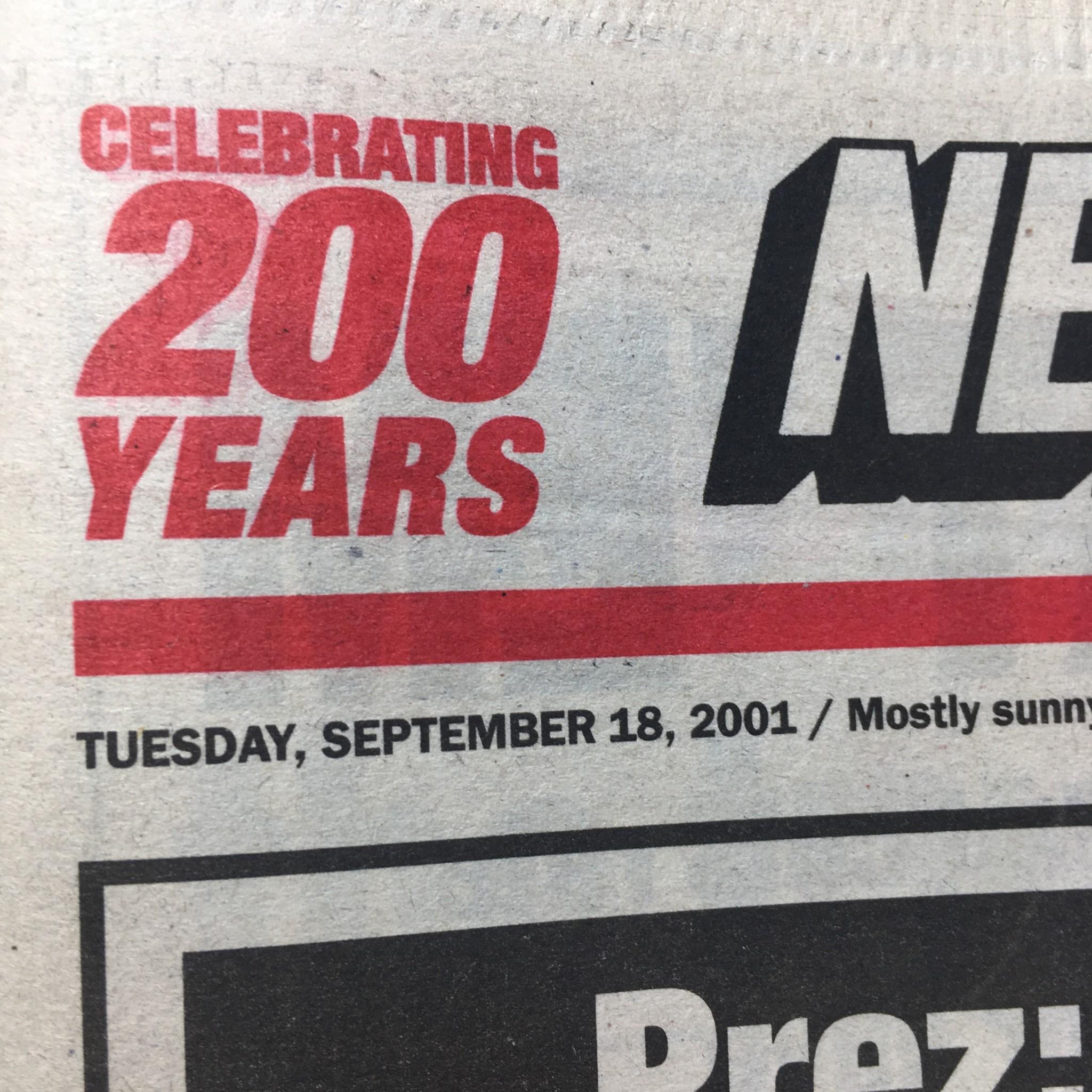 New York Post: Sept 28 2001 $590 Hit Terror Sinks The Markets