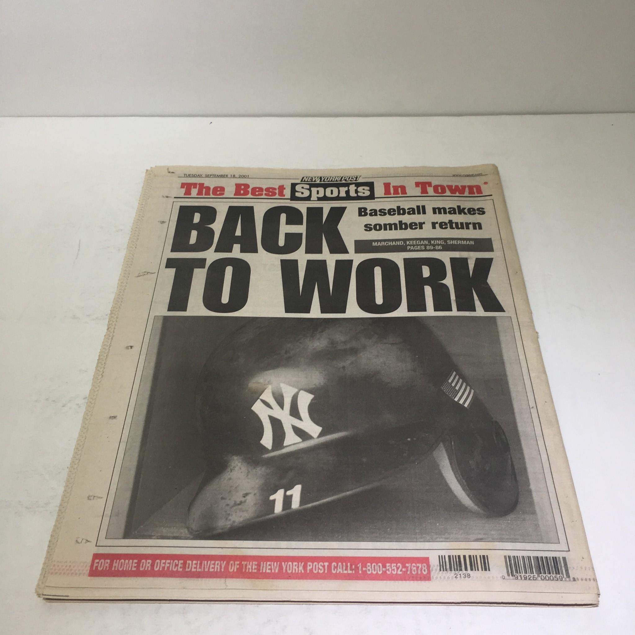 New York Post: Sept 28 2001 $590 Hit Terror Sinks The Markets