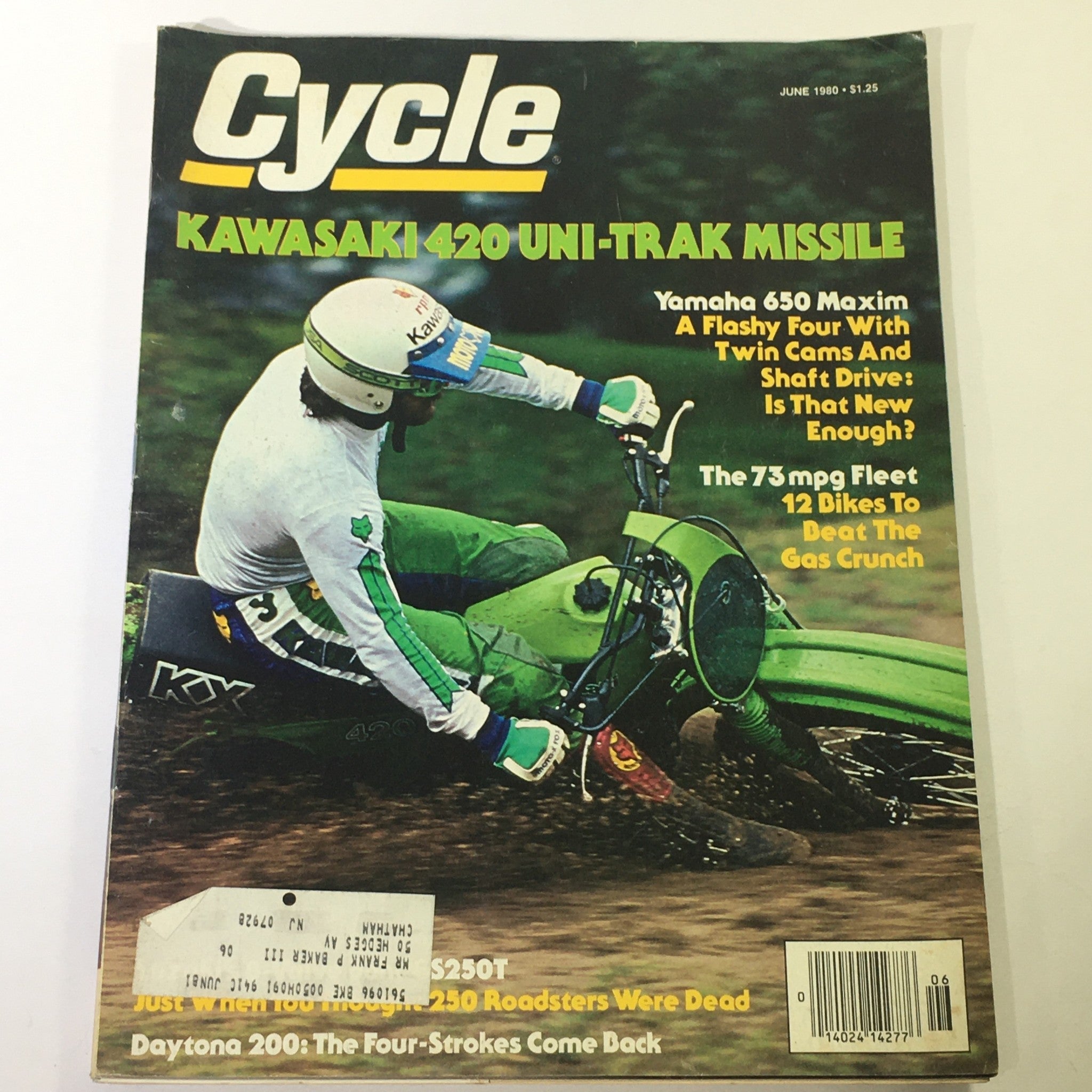 VTG Cycle Magazine June 1980 - Kawasaki 420 / Yamaha 650 Maxim / 73 MPG Fleet