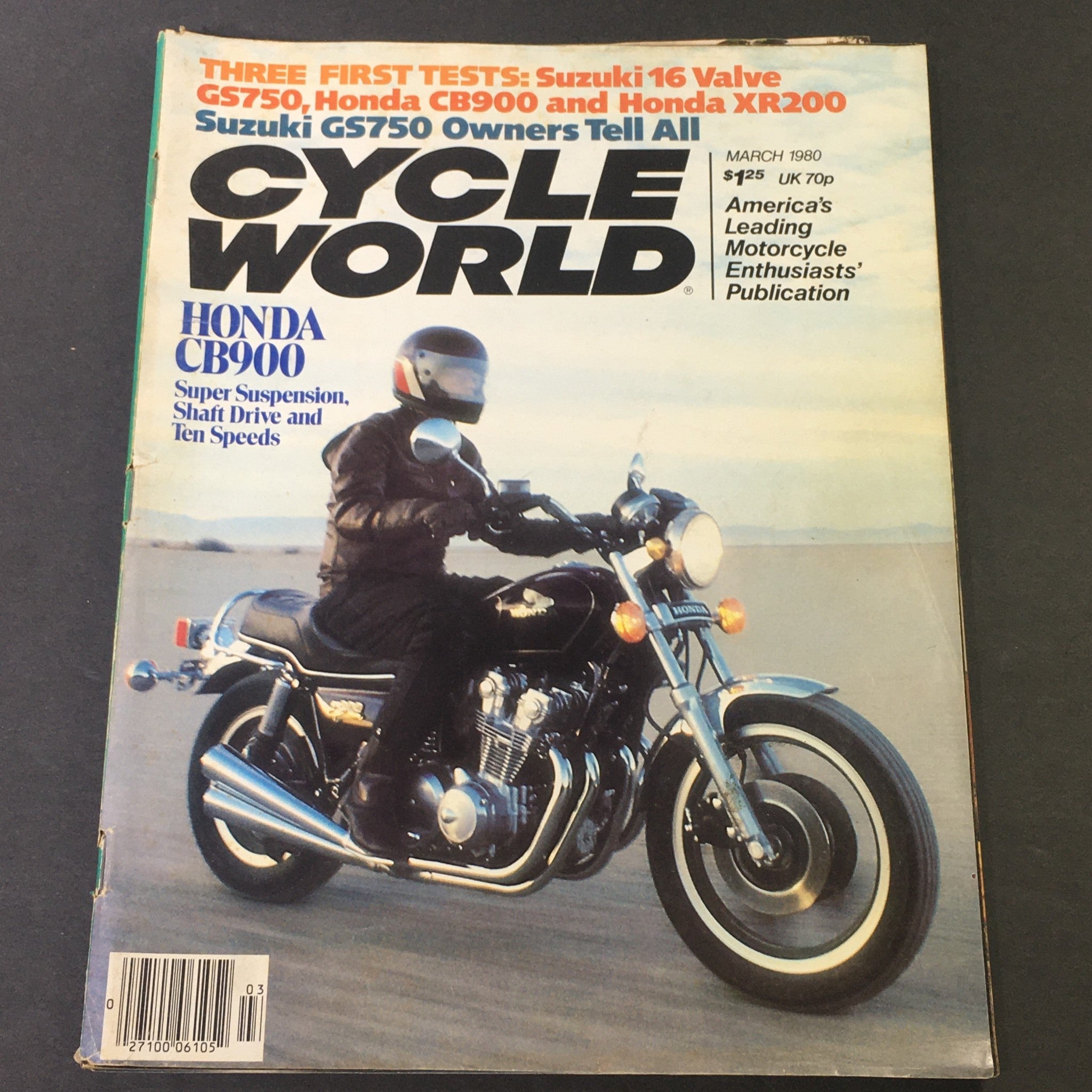 VTG Cycle Magazine March 1980 - Suzuki 16 Valve GS750, Honda CB900 & Honda XR200