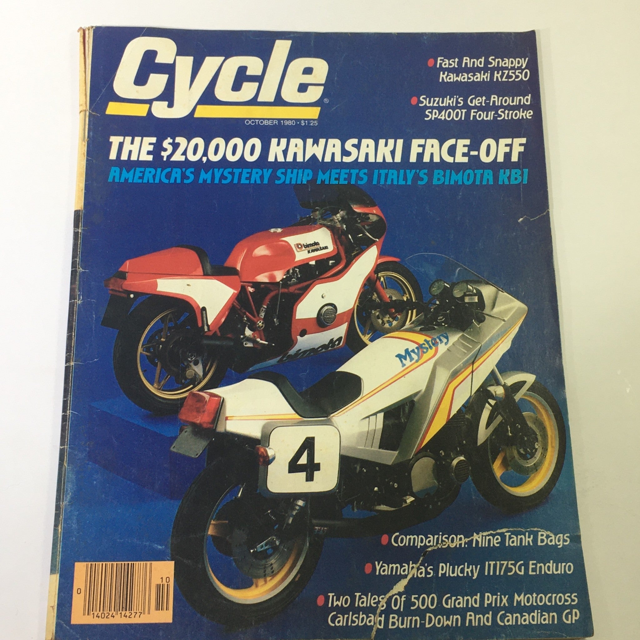 VTG Cycle Magazine October 1980 - Kawasaki KZ550 / Suzuki SP400T / Bimota KB1