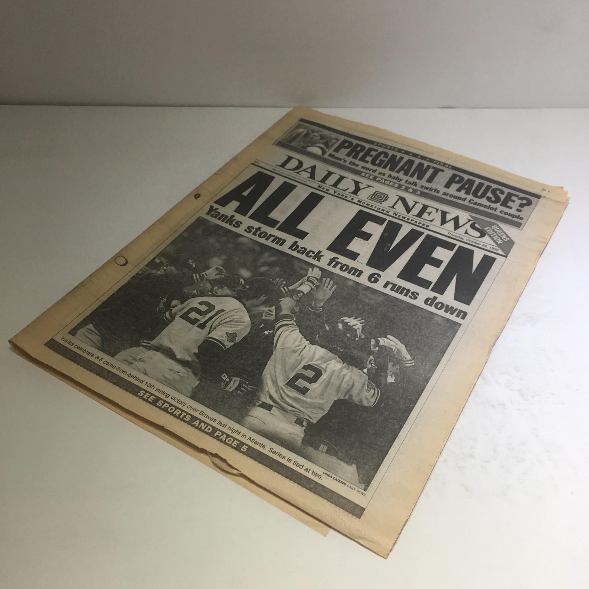 NY Daily News: Oct 24 1996 All Even, Excellent Condition