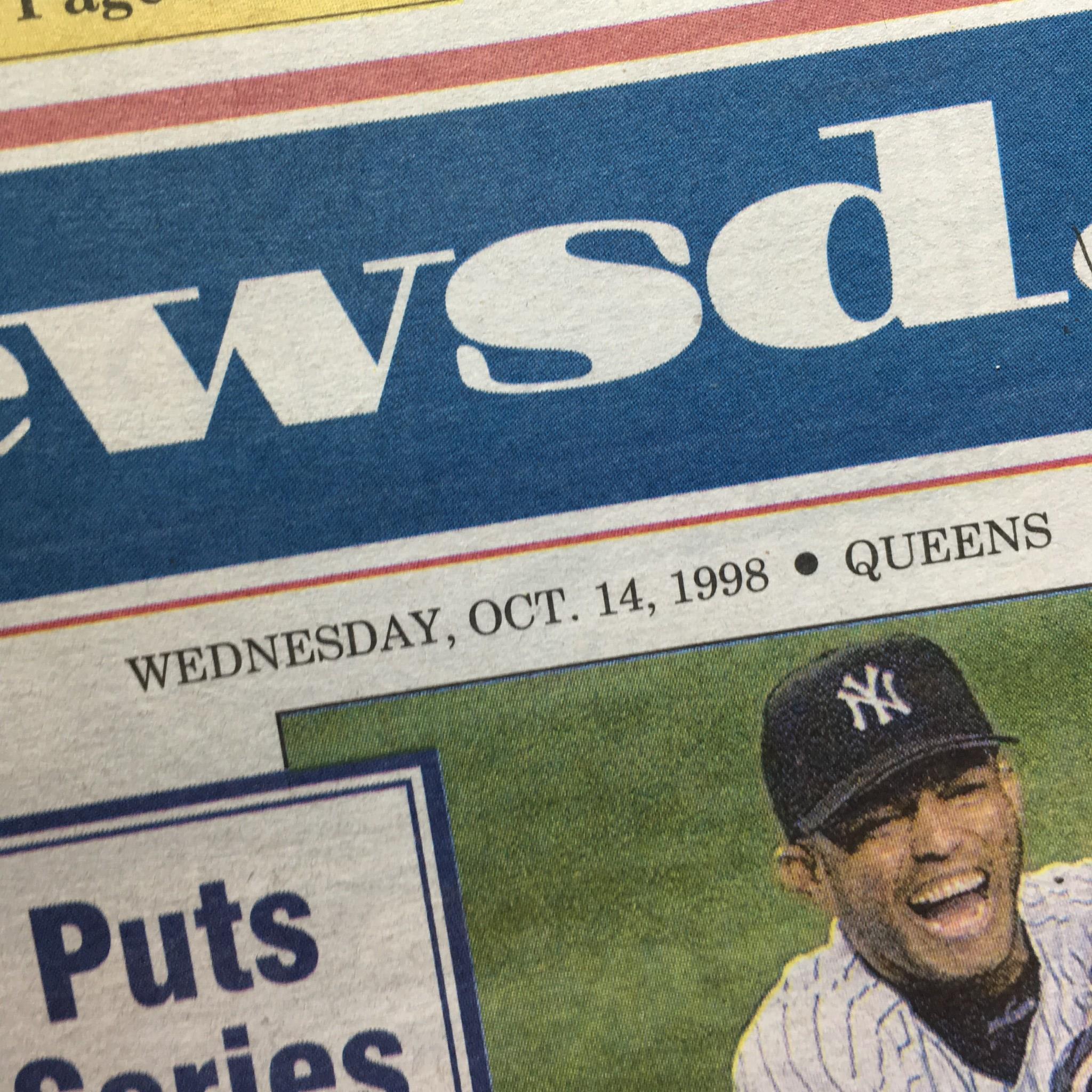 Newsday: Oct 14 1998 How Sweet It Is 9-5 Win Puts Yanks In Series NY Yankees