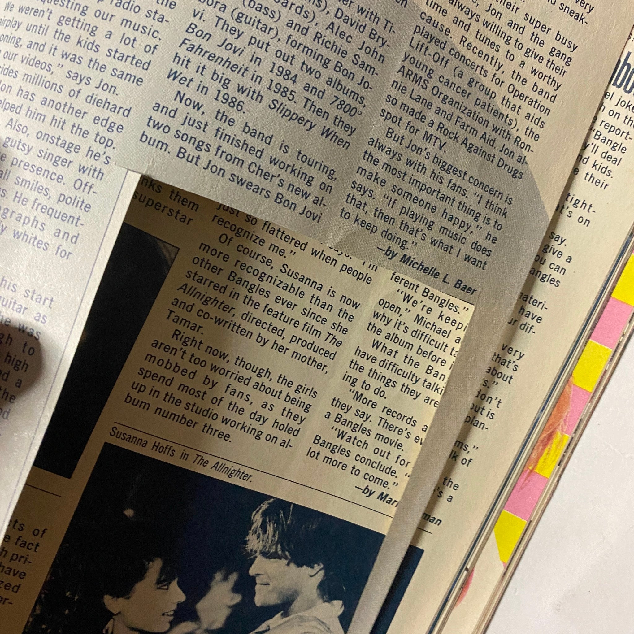 Close-up of an article page from Teen Magazine September 1987 Vol 31 No 9 featuring The Bangles, highlighting their rise in the music industry and showcasing an interview excerpt, emphasizing the band's significance in pop culture.