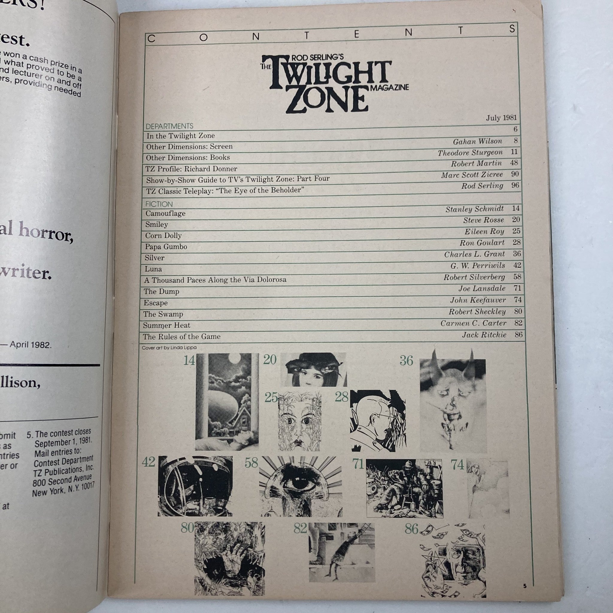 Rod Sterling's The Twilight Zone Magazine July 1981 Robert Silverberg No Label