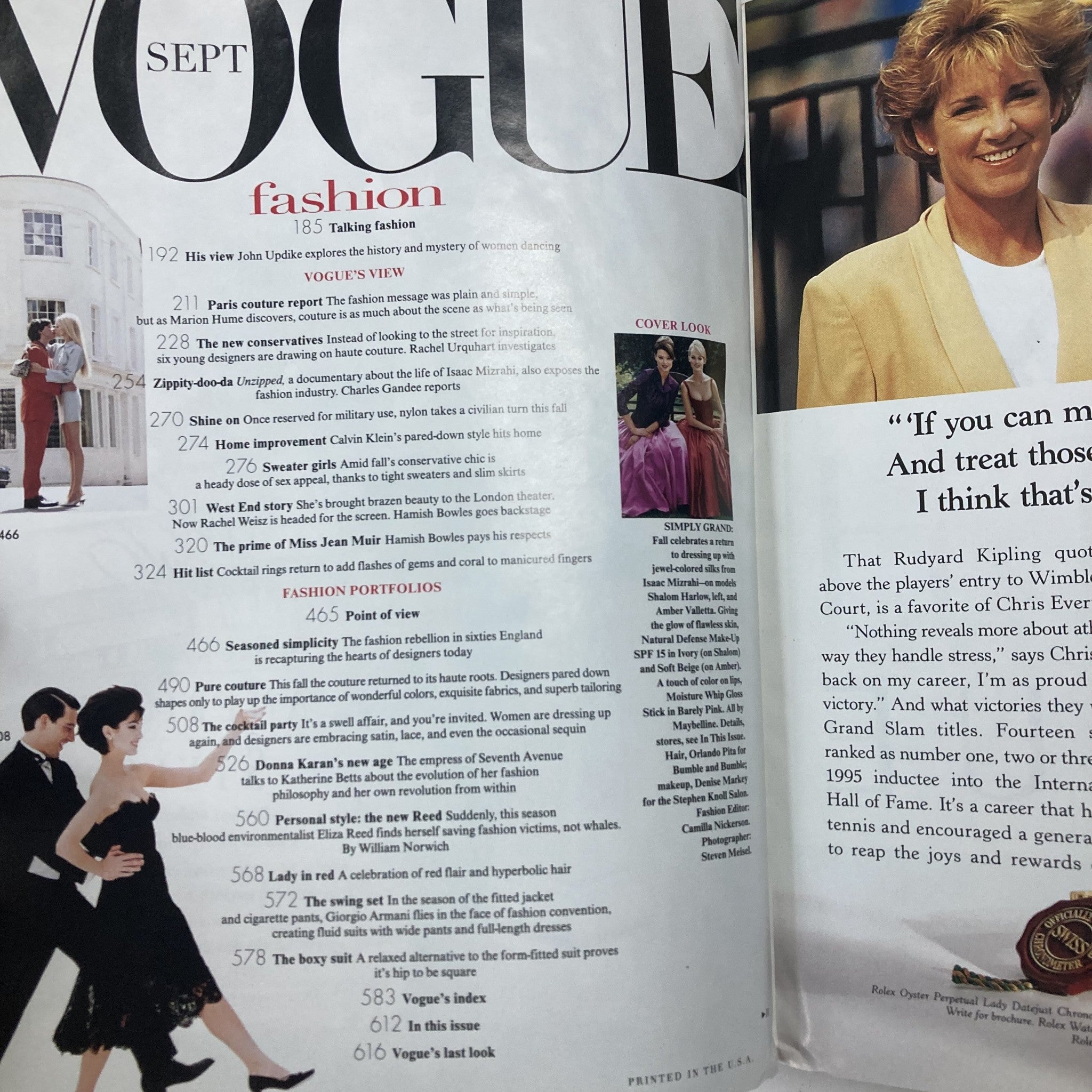 Vogue Magazine September 1995 Amber Valletta & Shalom Harlow No Label