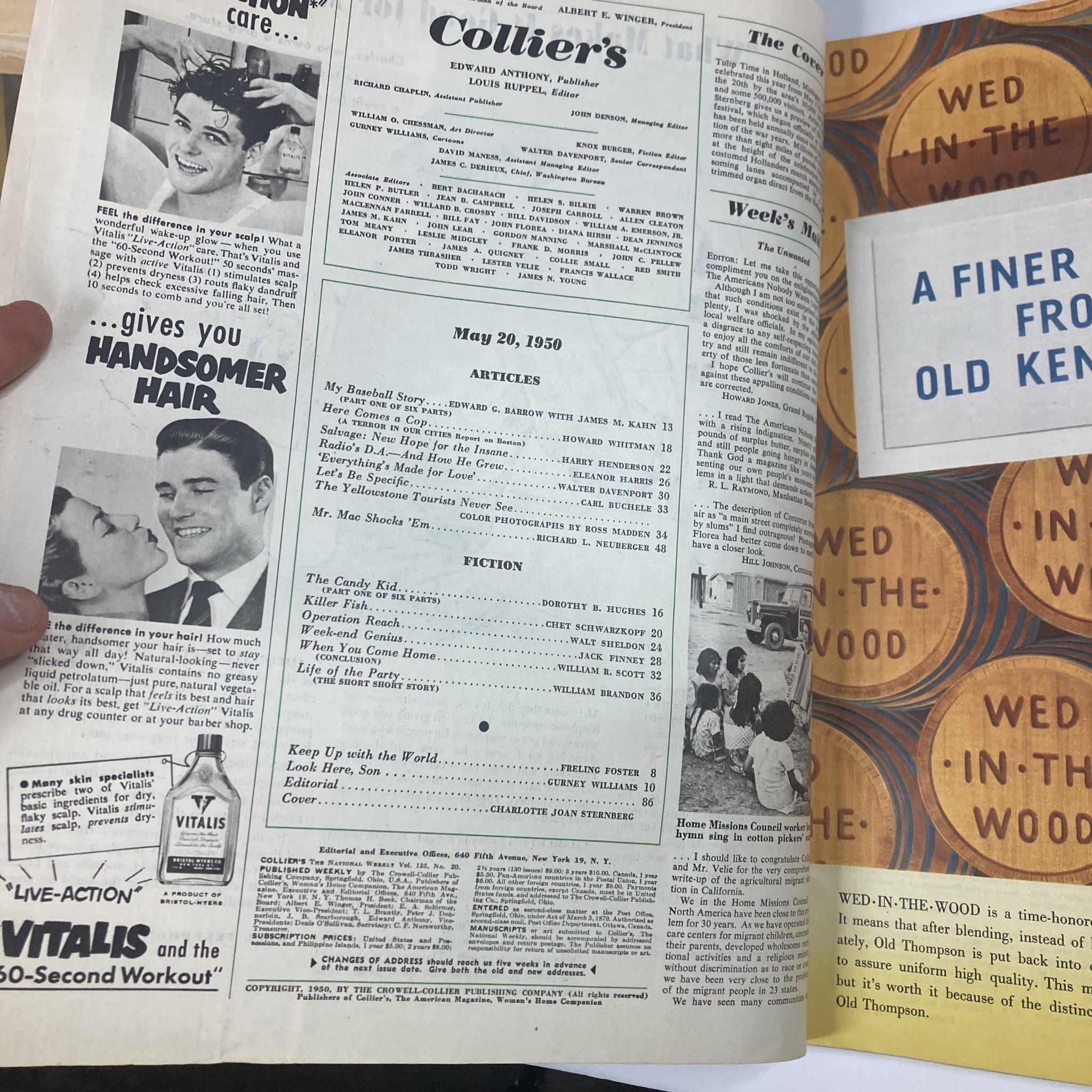 VTG Collier's Magazine May 20 1950 Vol 125 No. 20 My Baseball Story