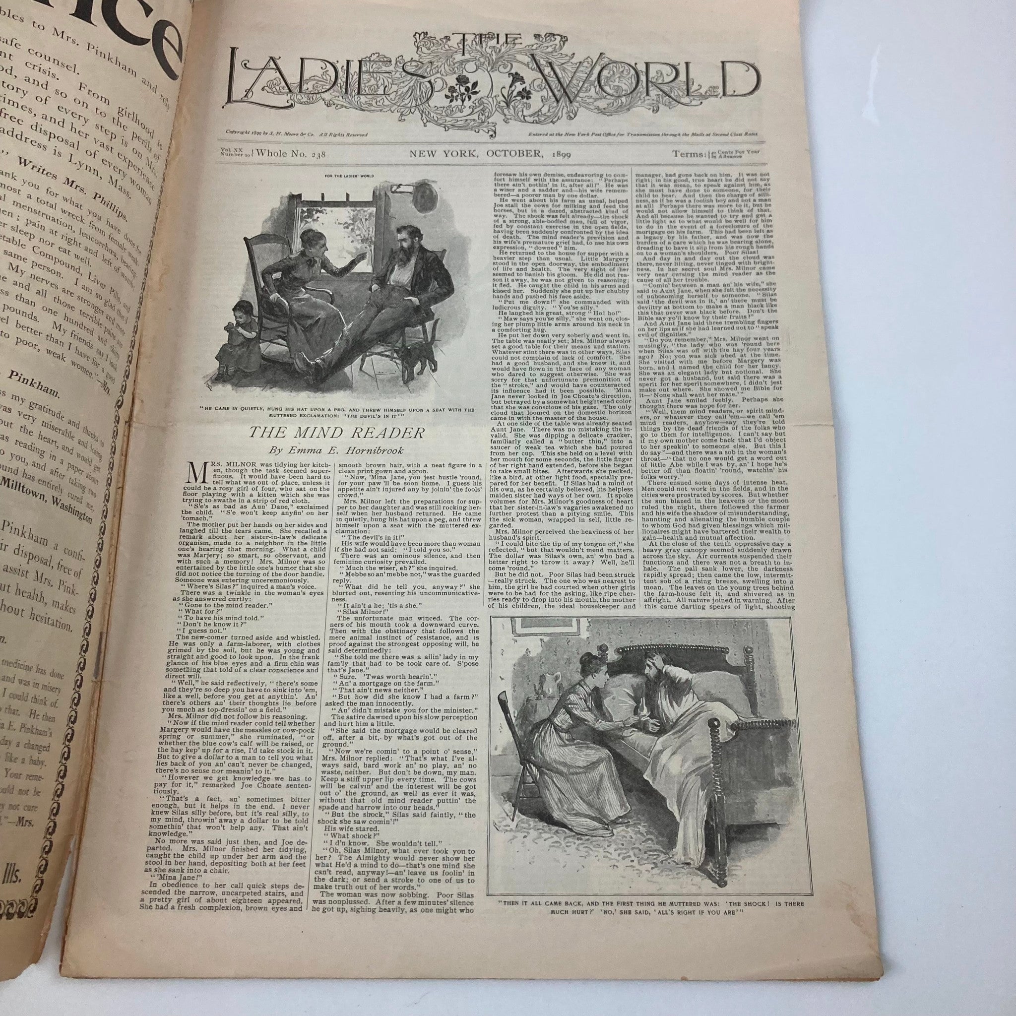 VTG The Ladies World Magazine October 1899 No. 238 The Mind Reader No Label