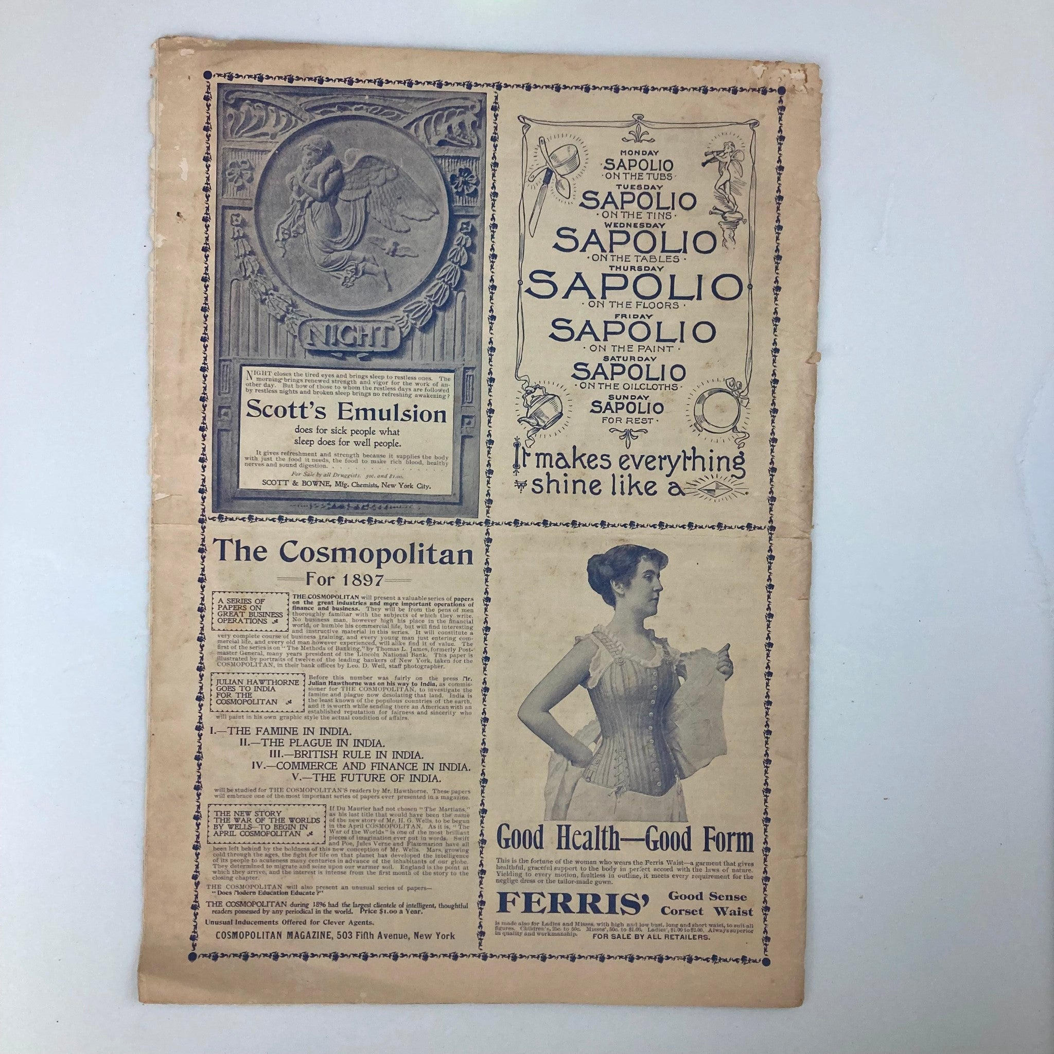 VTG The Ladies World Magazine March 1897 No. 207 The Bond of Years No Label