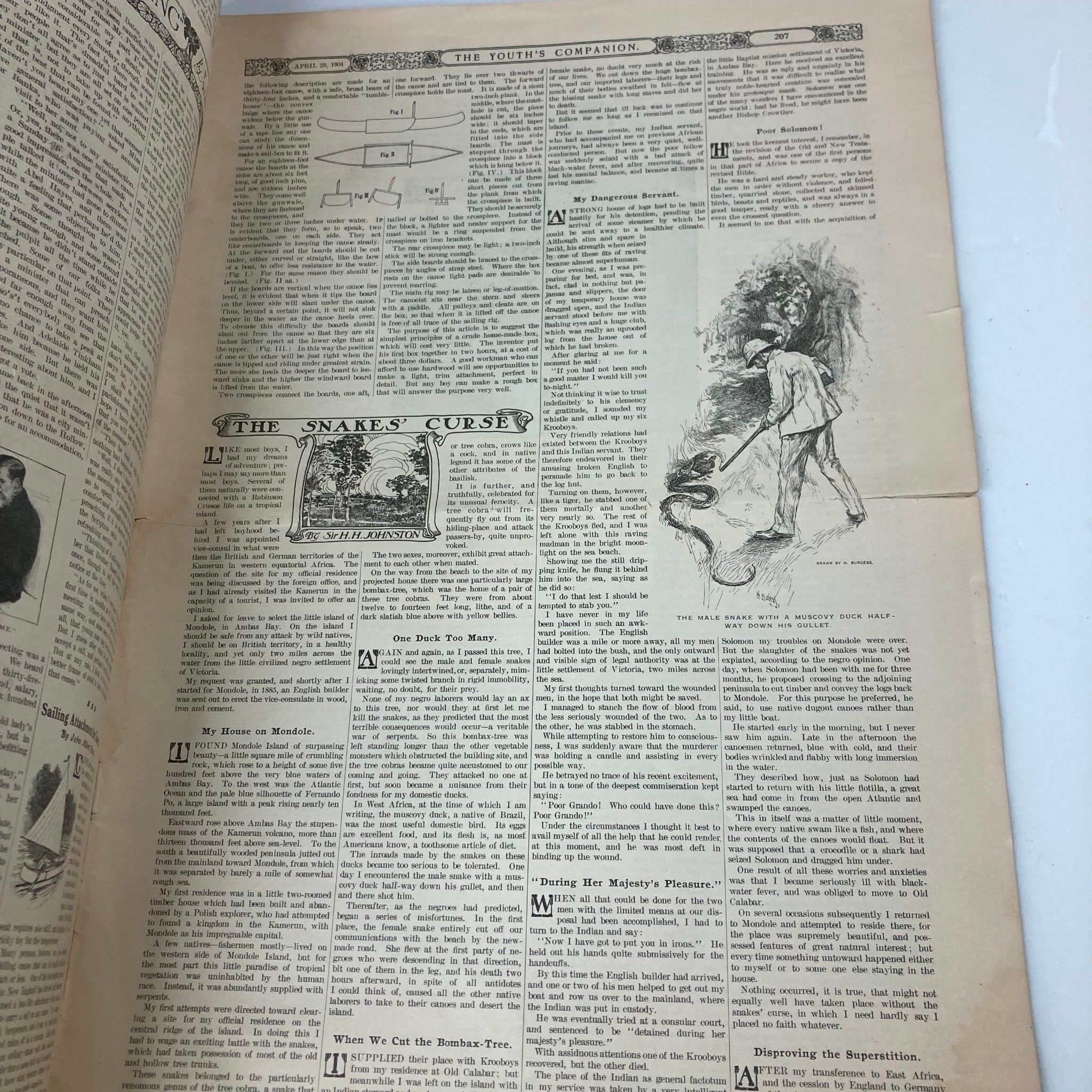 VTG The Youth's Companion Magazine April 28 1904 The Snakes' Curse No Label