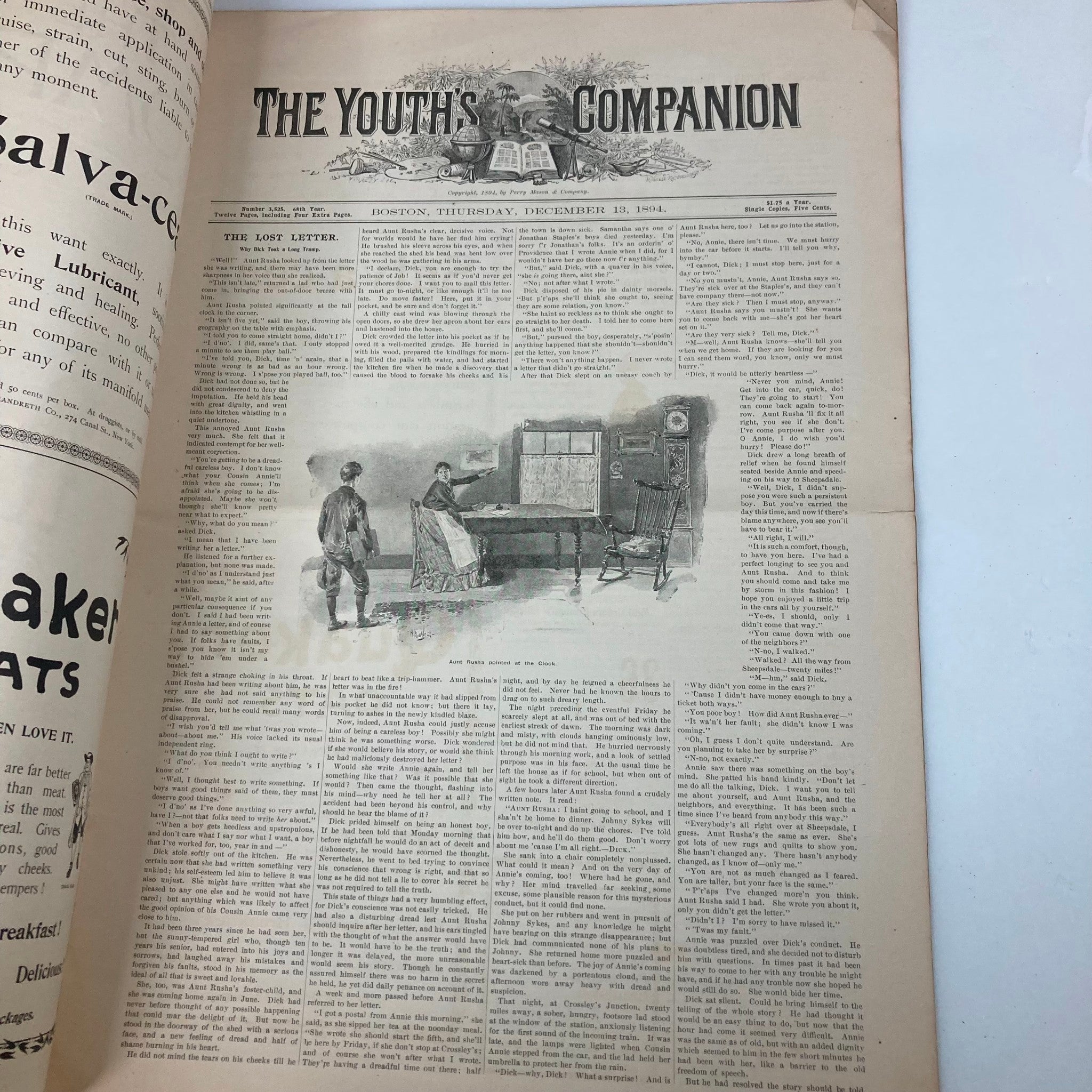 VTG The Youth's Companion Magazine December 13 1894 A Royal Midshipman No Label