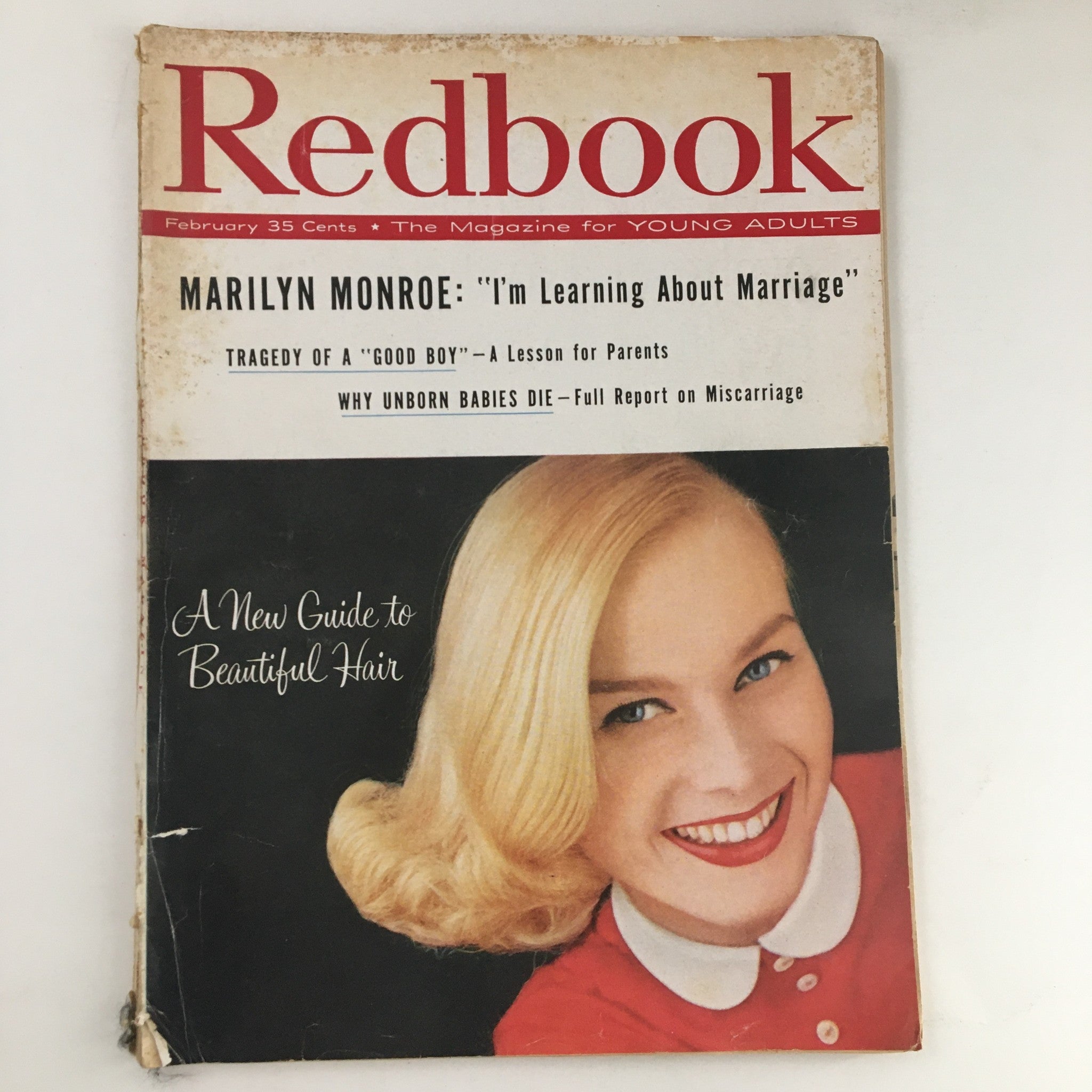 Redbook Magazine February 1958 Marilyn Monroe Learning About Marriage No Label