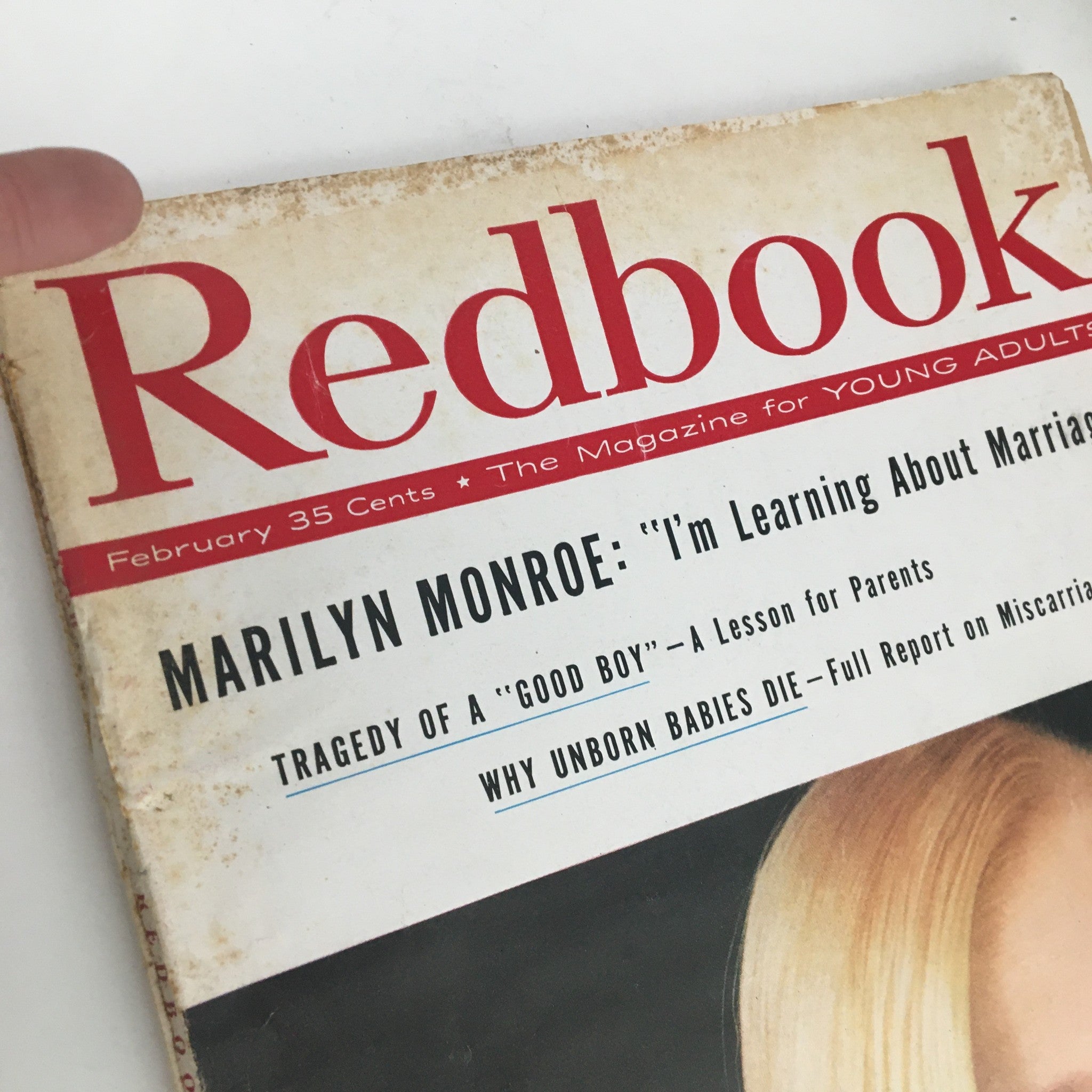 Redbook Magazine February 1958 Marilyn Monroe Learning About Marriage No Label