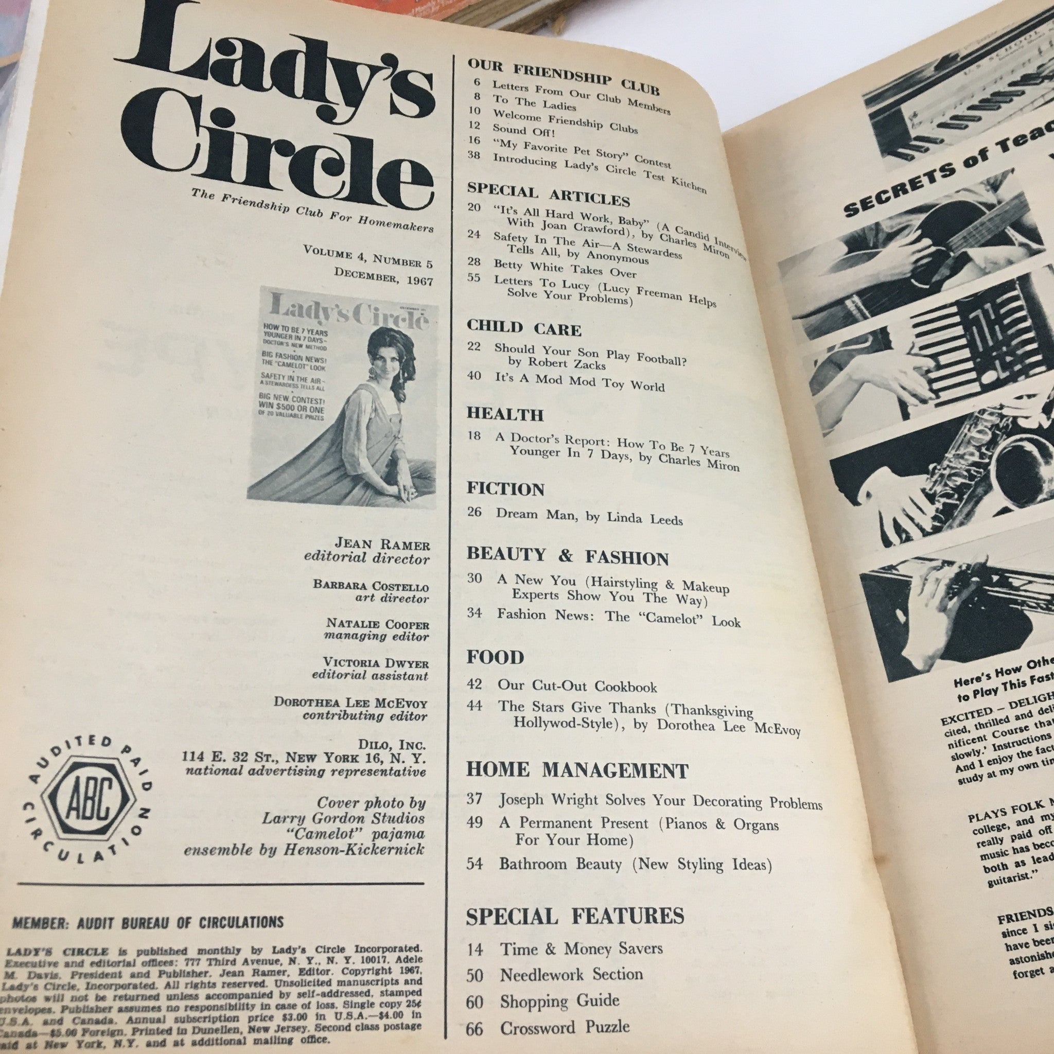 Lady's Circle Magazine December 1967 Big Fashion News The Camelot Look No Label