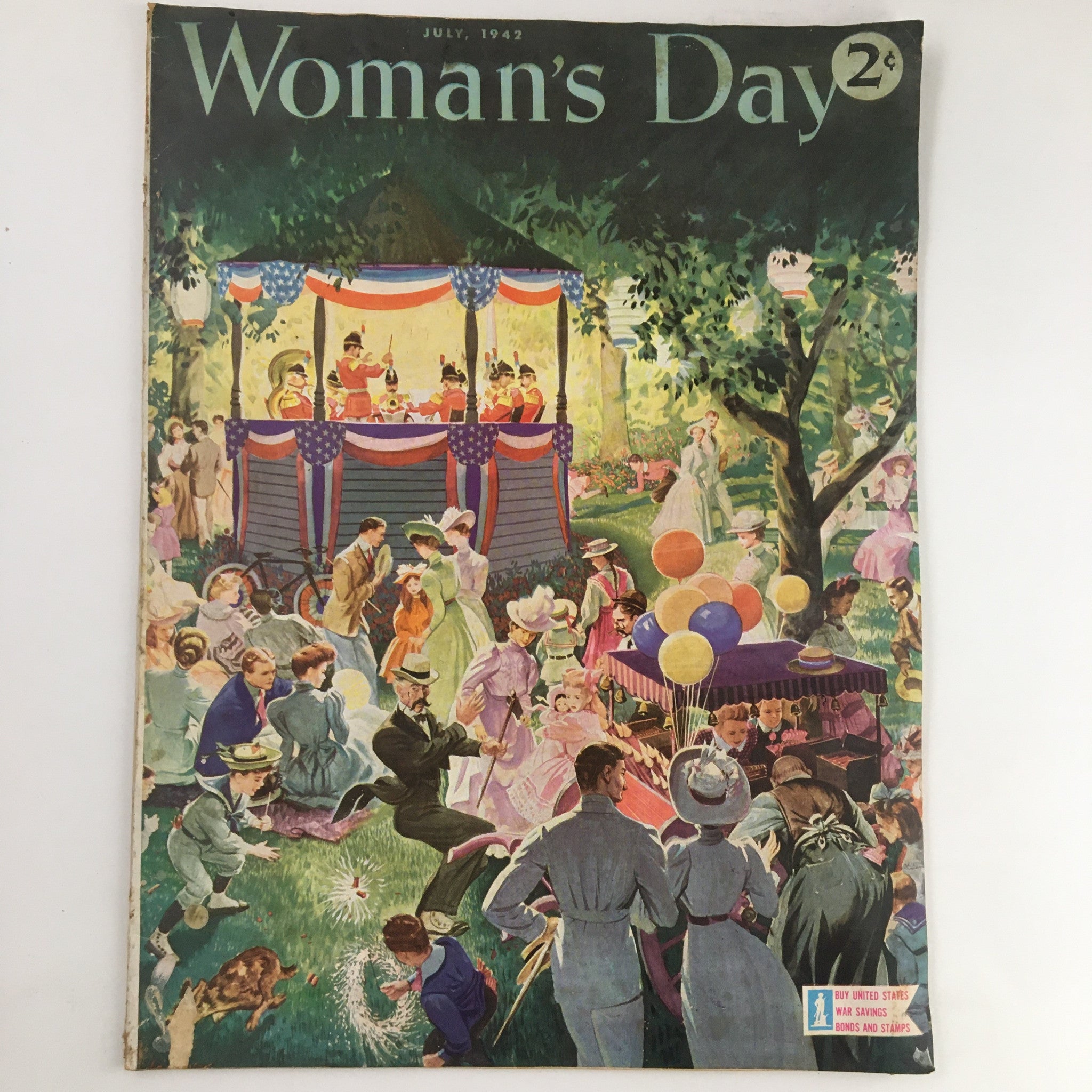 Woman's Day Magazine July 1942 We Knit and Crochet in Cotton No Label