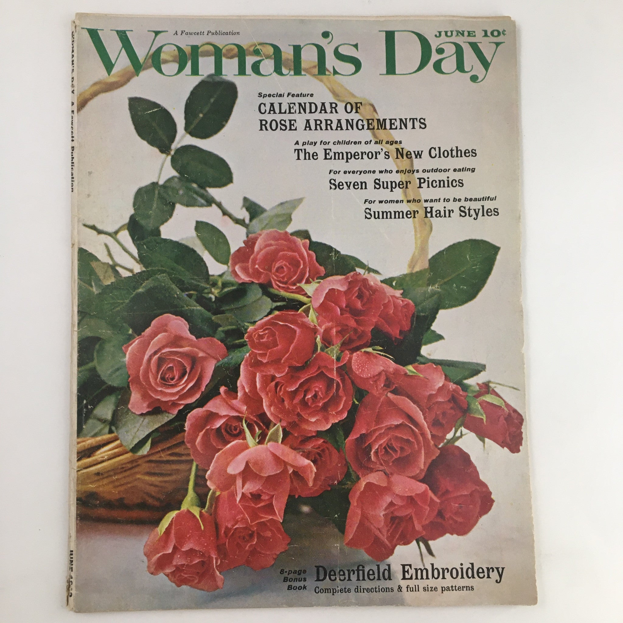 Woman's Day Magazine June 1962 Calendar of Rose Arrangements No Label