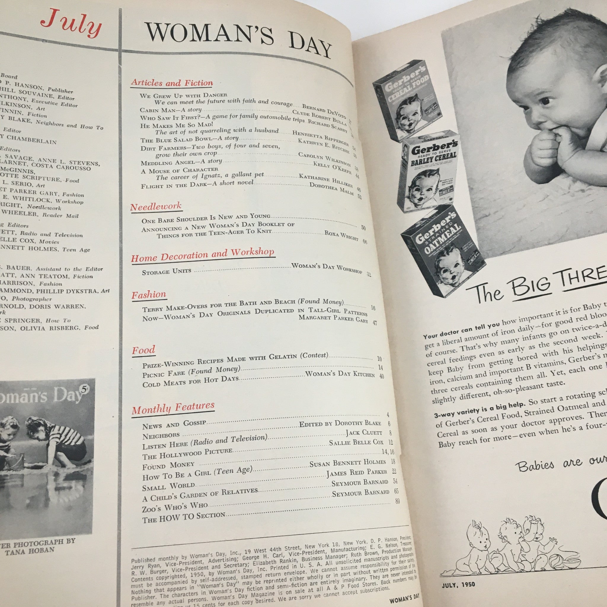 Woman's Day Magazine July 1950 A Child's Garden of Relatives No Label