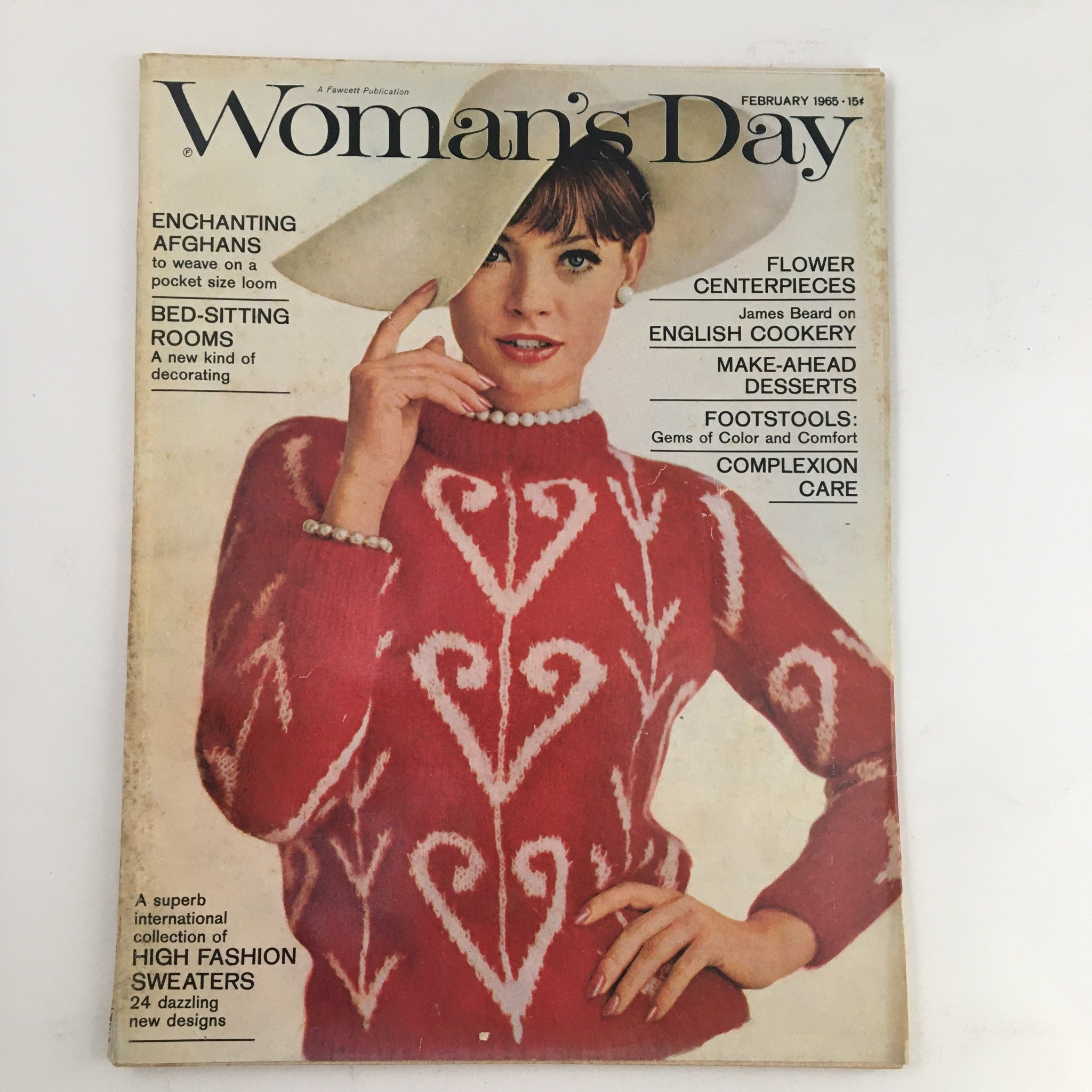 Woman's Day Magazine February 1965 International Collection of Sweaters No Label