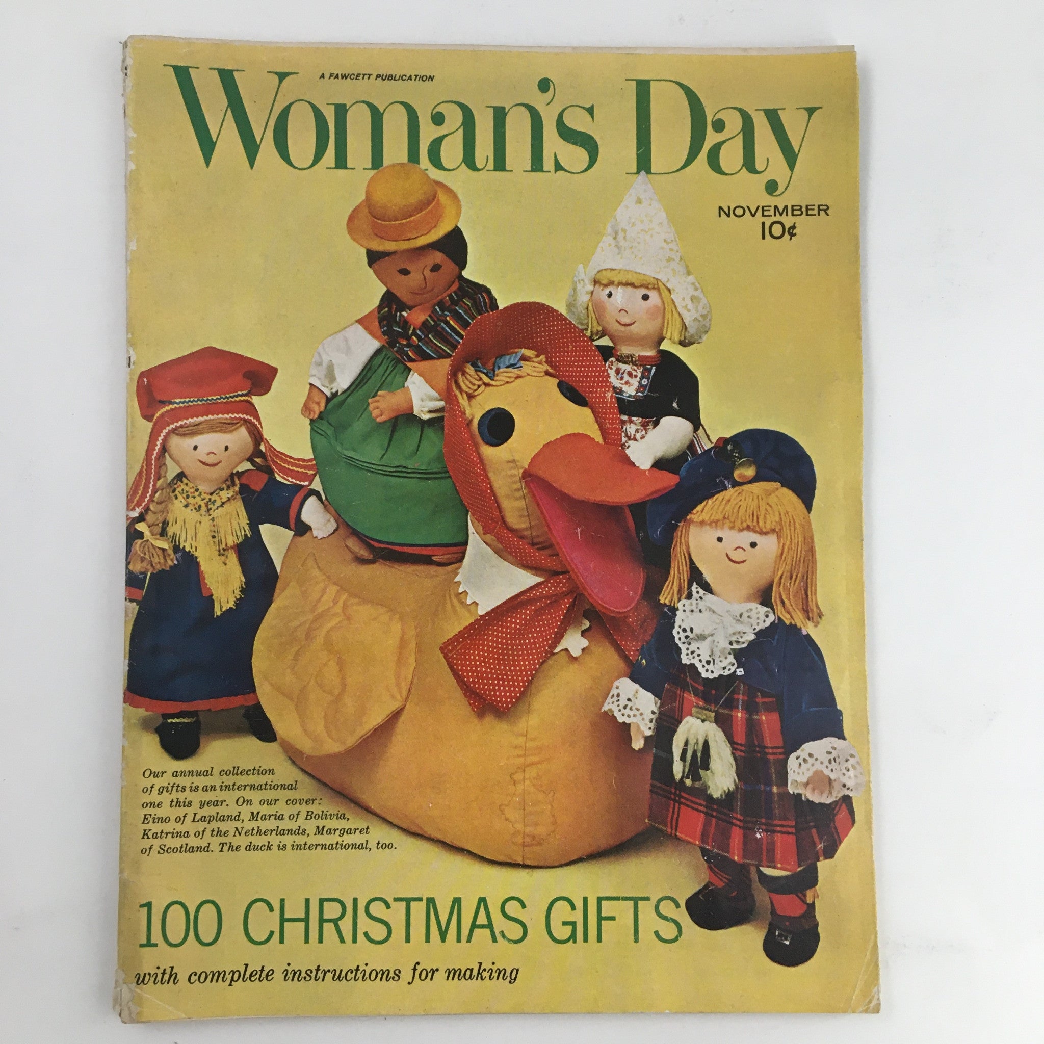 Woman's Day Magazine November 1962 Eino of Lapland & Maria of Bolivia No Label