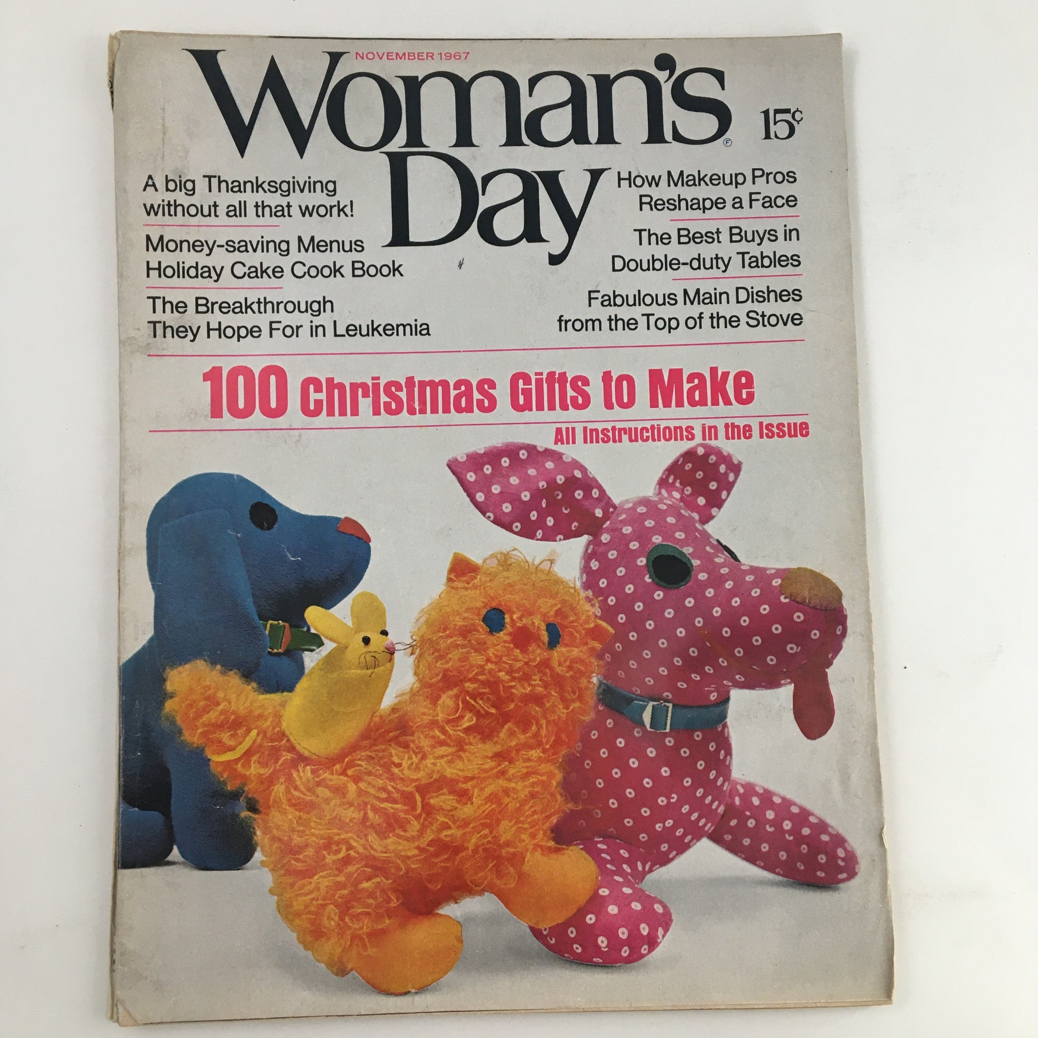 Woman's Day Magazine November 1967 Breakthrough Hope in Leukemia No Label