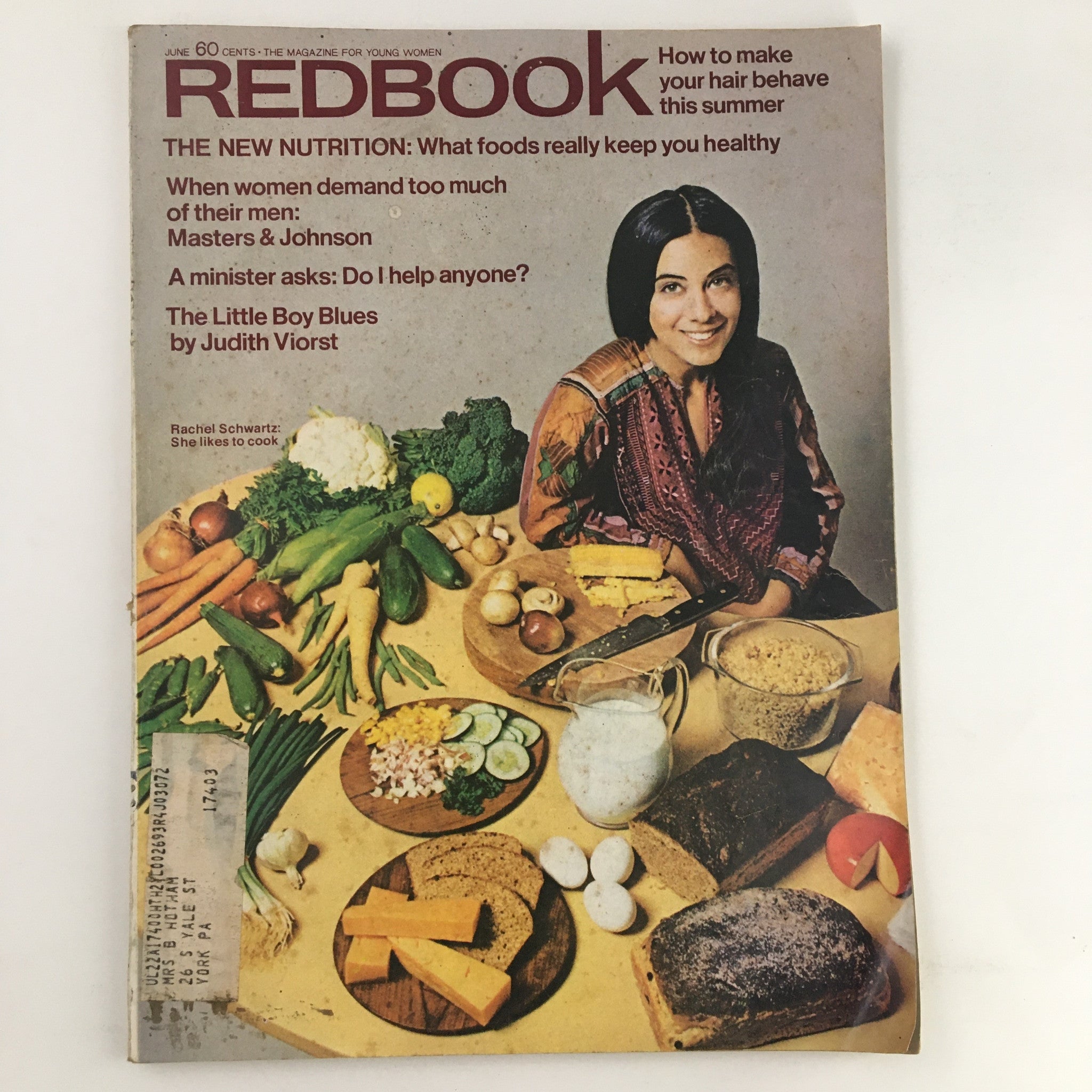 Redbook Magazine June 1972 Rachel Schwartz She Likes To Cook & Masters Johnson