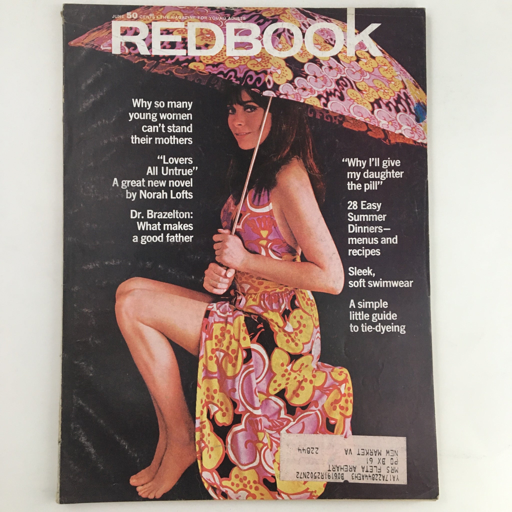 Redbook Magazine June 1970 Cover Photograph of Marianne Nestor in Beach Wardrobe