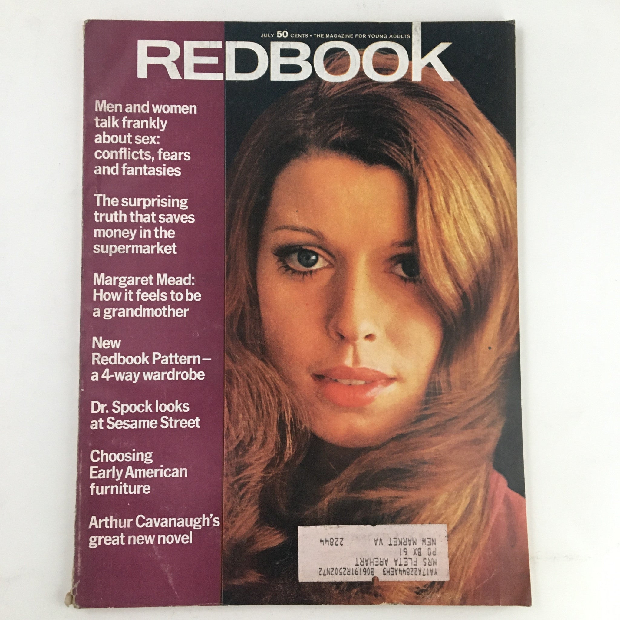 Redbook Magazine July 1970 Cover Photograph of Sue Quick by William Cadge