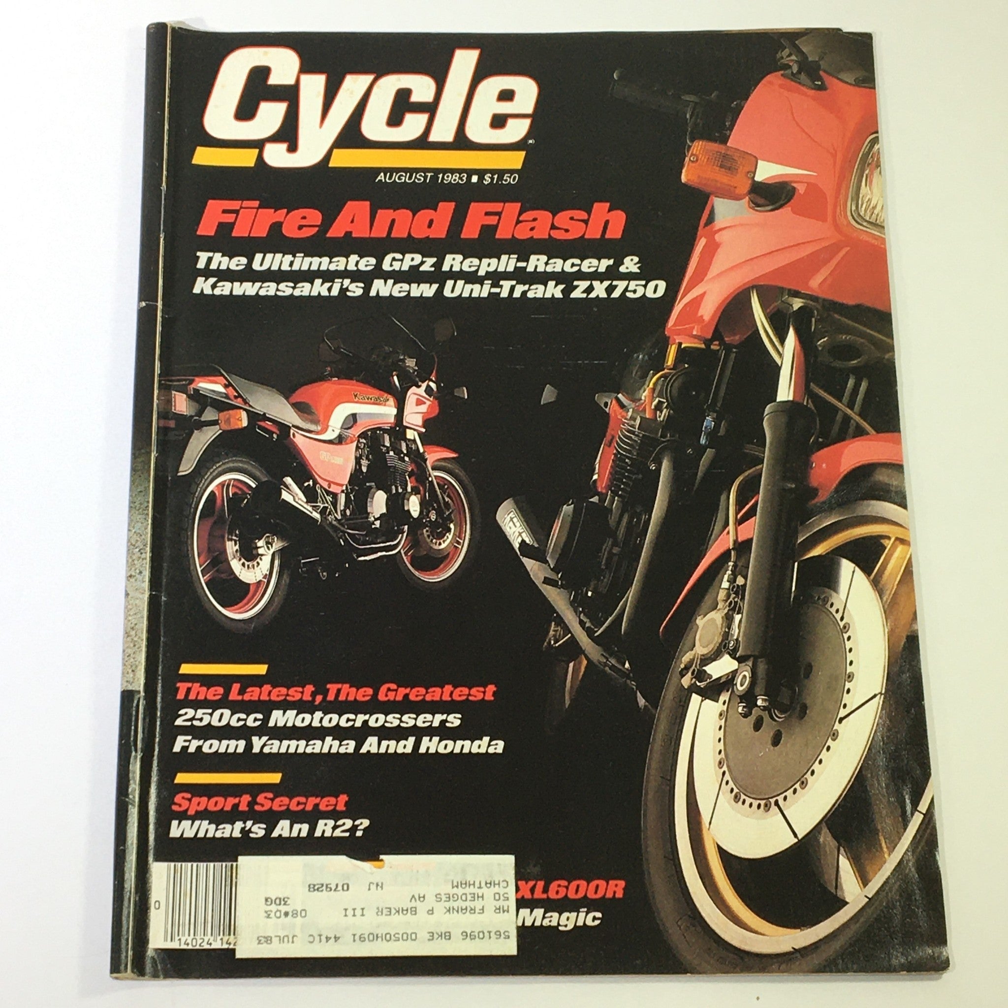 VTG Cycle Magazine August 1983 - GPz Repli-Racer & Kawasaki Uni-Trak ZX750