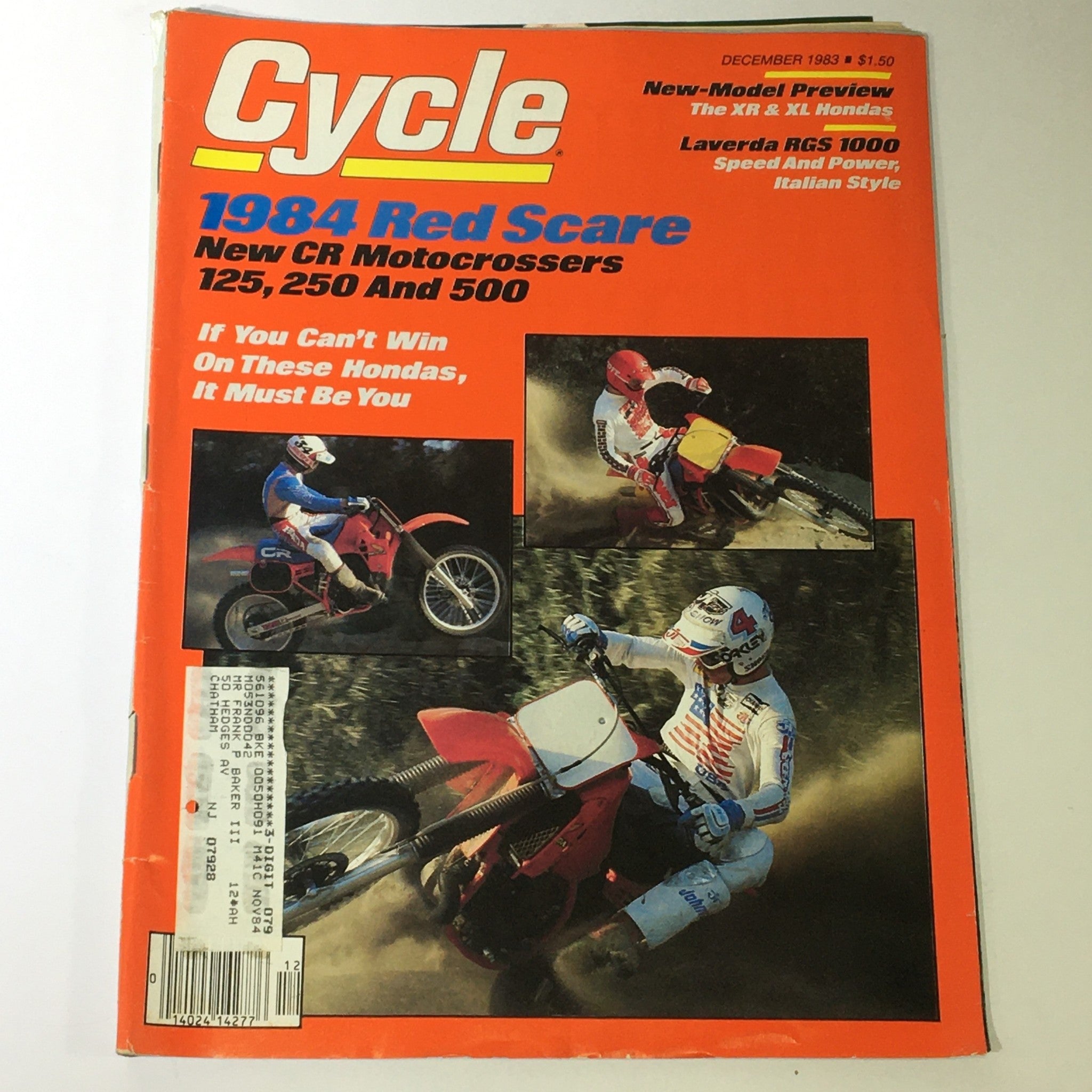 VTG Cycle Magazine December 1983 - Red Scare CR Motocrossers 125, 250 and 500