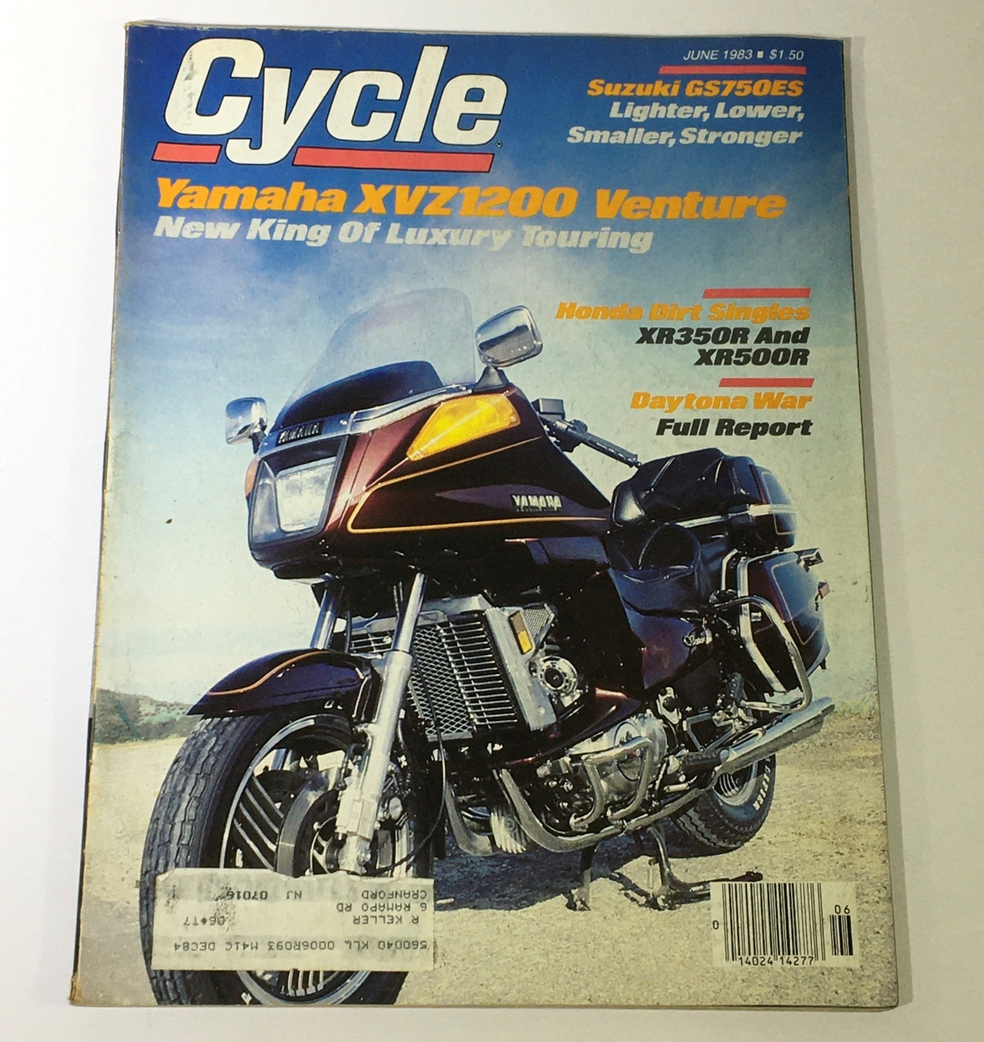 VTG Cycle Magazine June 1983 - Yamaha XVZ1200 Venture / Honda XR350R & XR500R