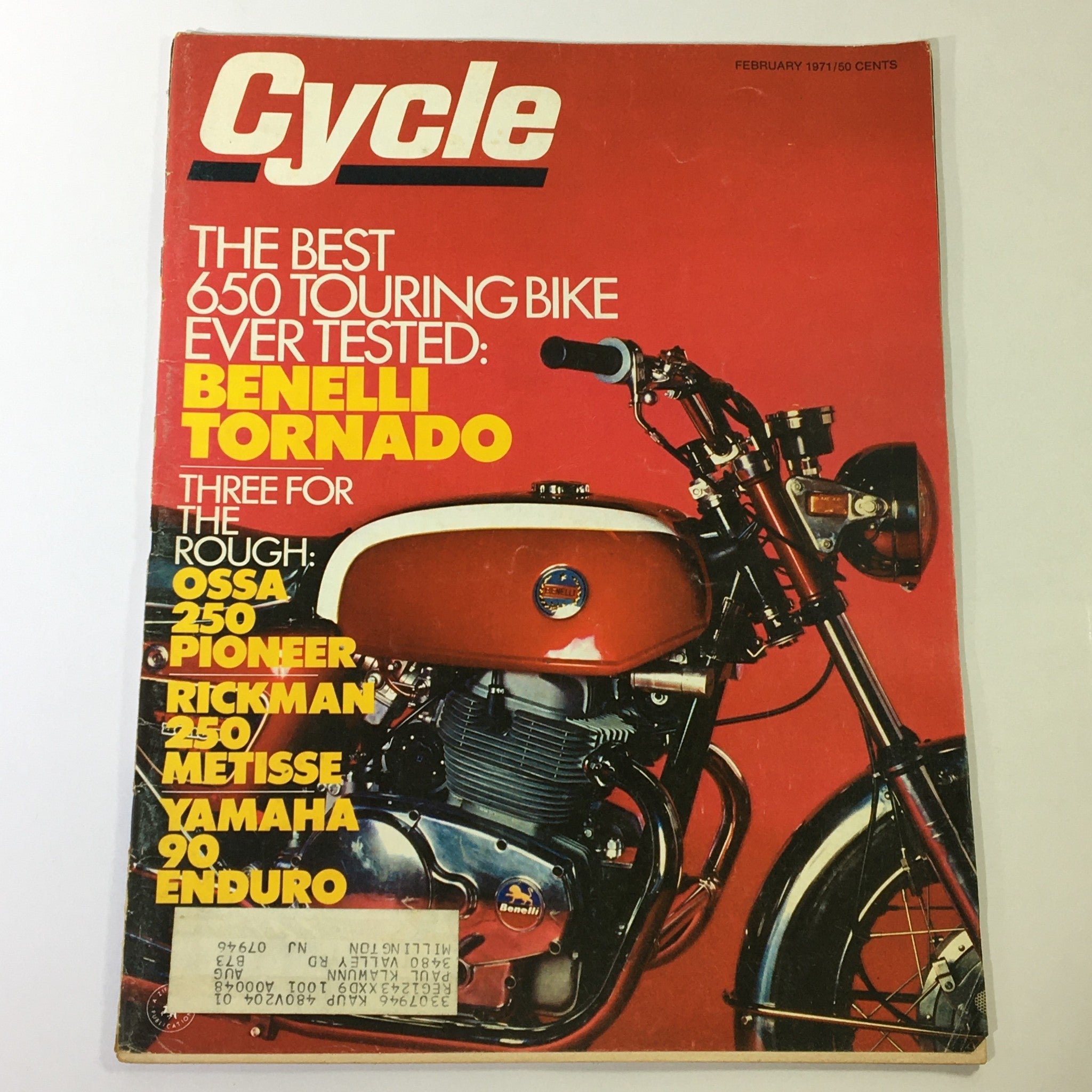 VTG Cycle Magazine February 1971 - Benelli Tornado 650 / Ossa 250 Pioneer