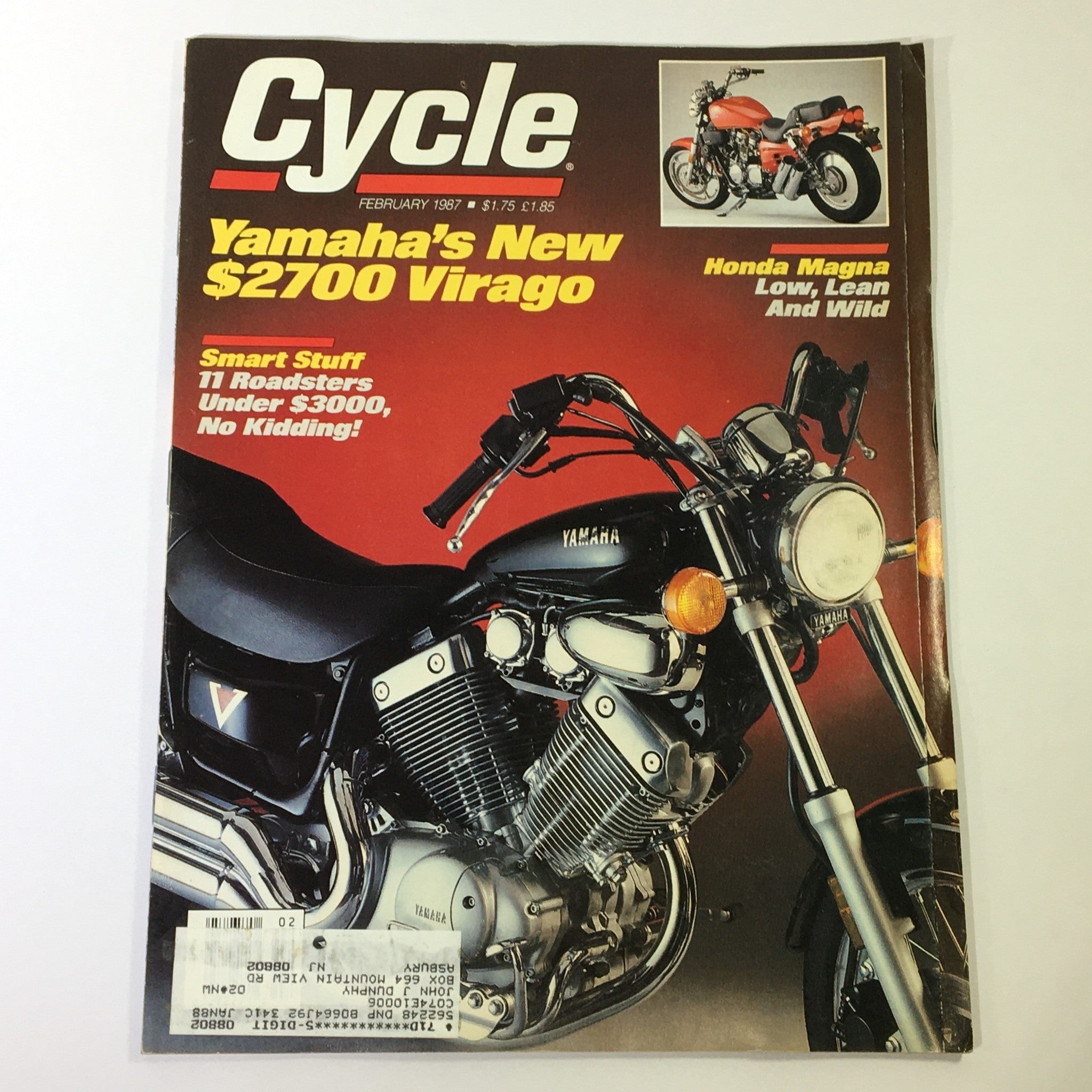 VTG Cycle Magazine February 1987 - Yamaha Virago / Honda Magna / 11 Roadster