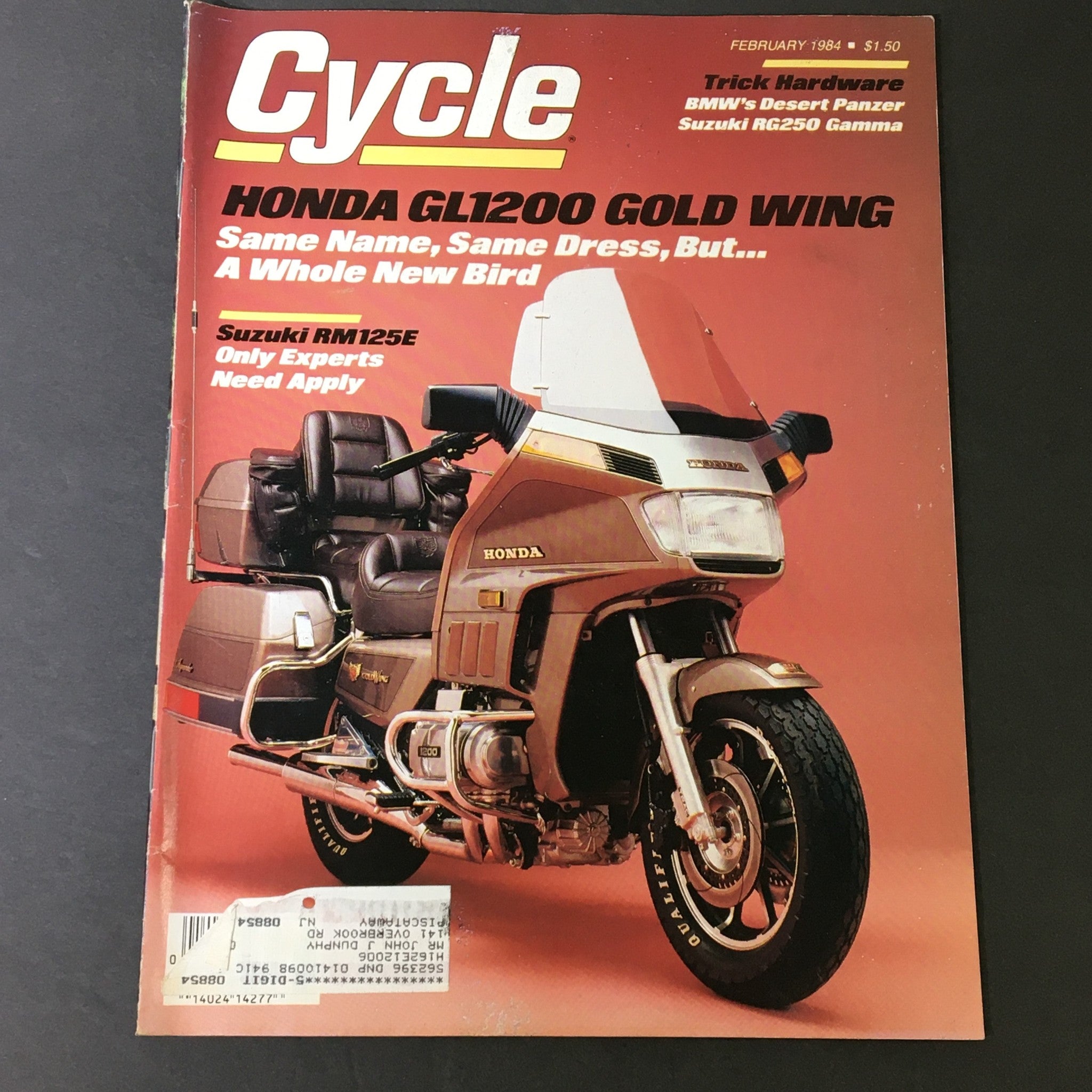 VTG Cycle Magazine February 1984 - Honda GL1200 / BMW Desert Panzer