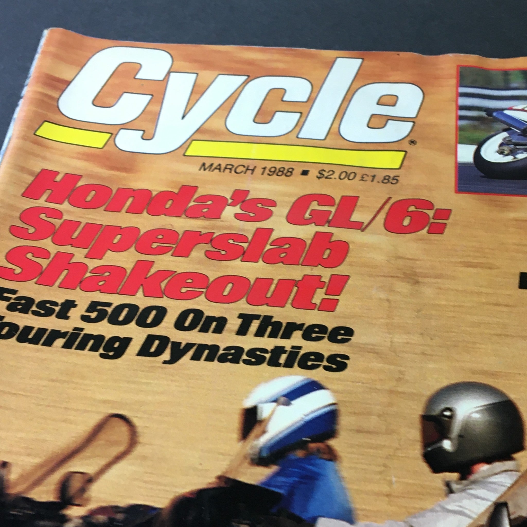 VTG Cycle Magazine March 1988 - Honda GL/6 / Riding Bimota 750cc YB4