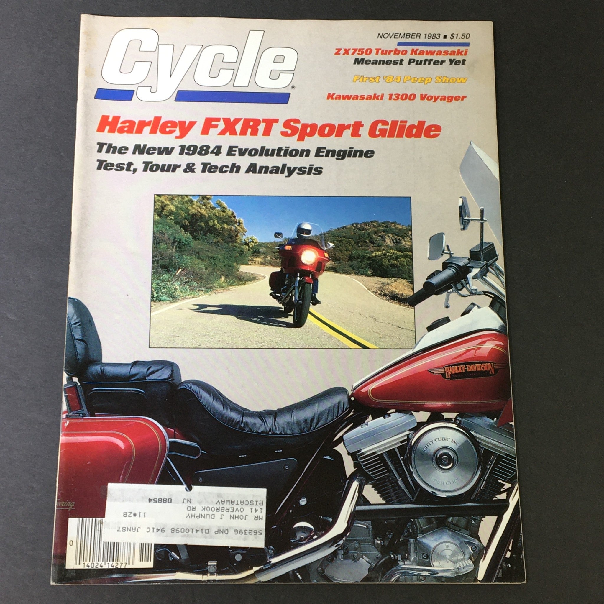 VTG Cycle Magazine November 1983 - ZX750 Turbo Kawasaki / Kawasaki 1300 Voyager