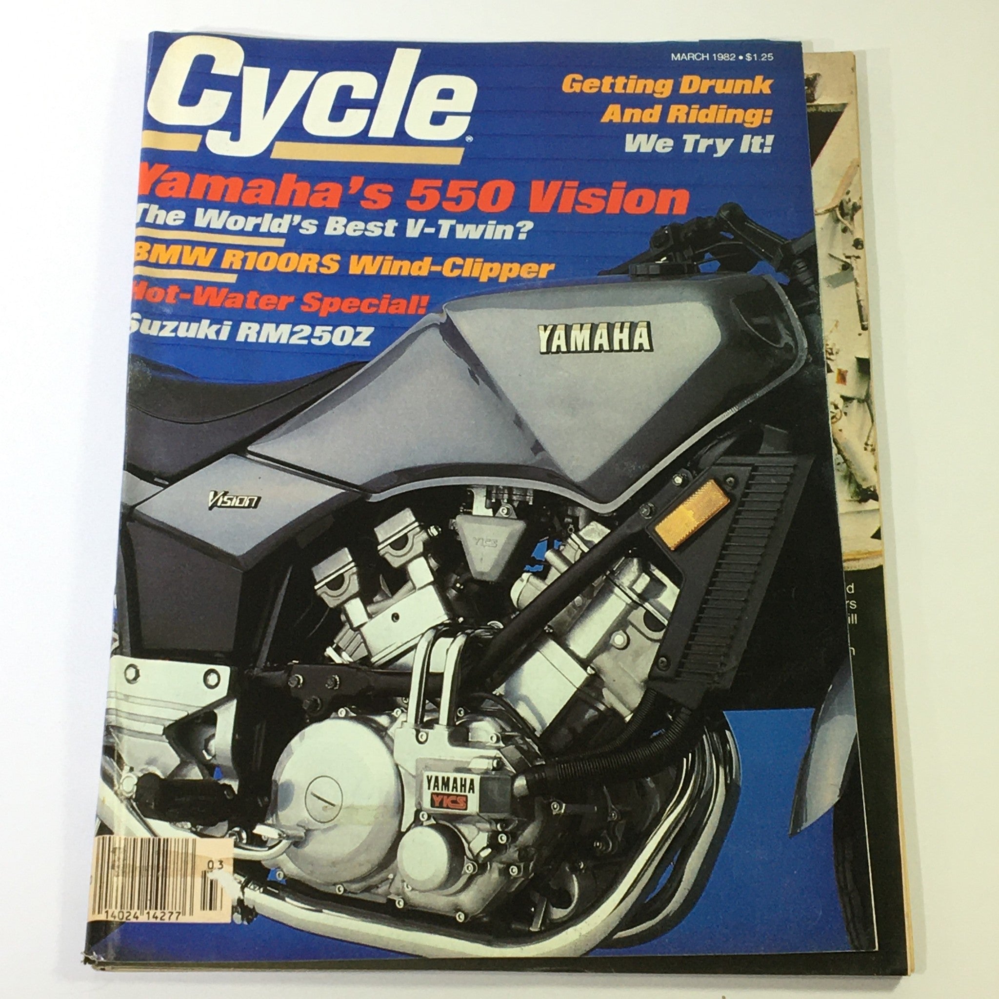 VTG Cycle Magazine March 1982 - Yamaha 550 Vision / BMW R100RS / Suzuki RM250Z