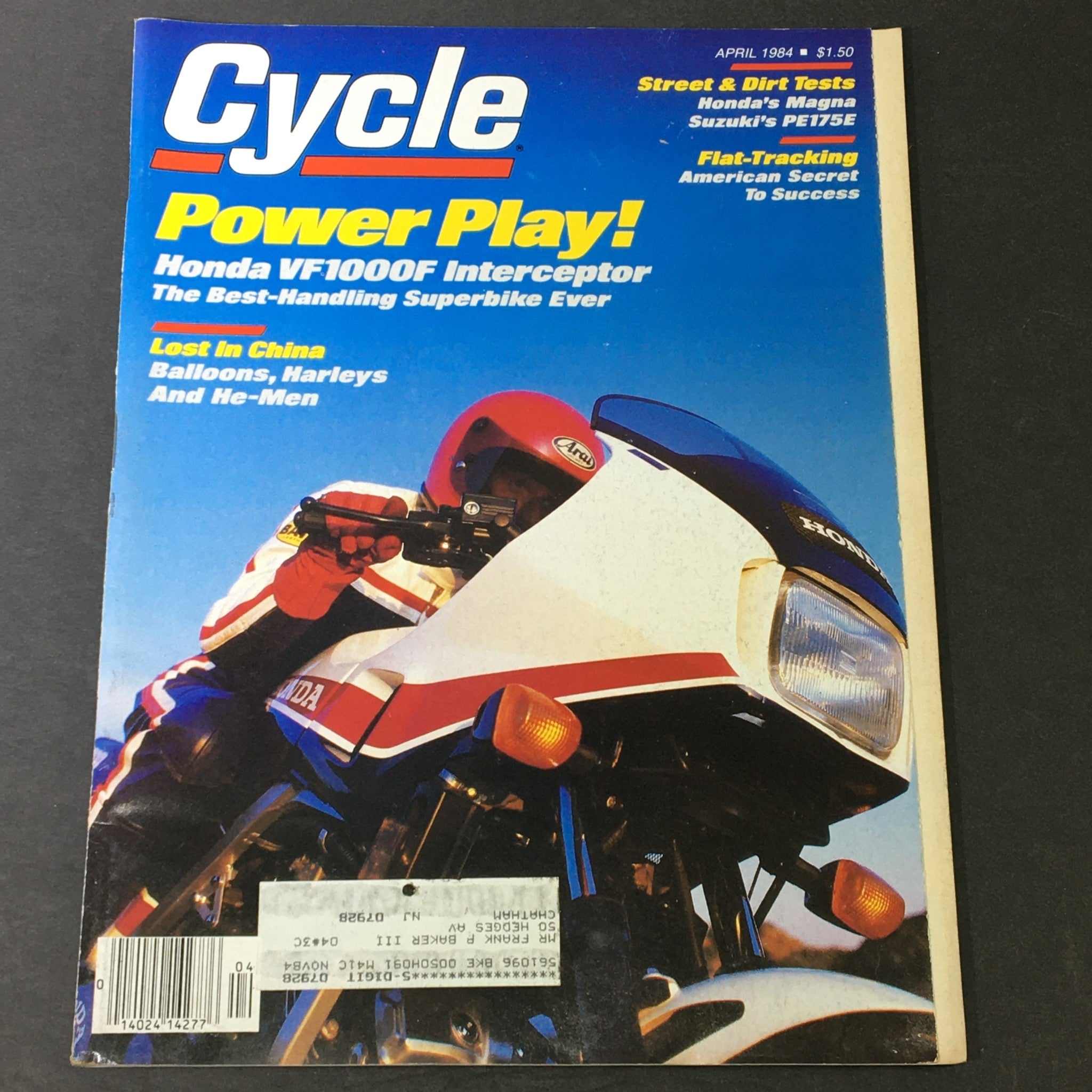 VTG Cycle Magazine April 1984 - Honda VF1000F / Honda Magna / Suzuki PE175E