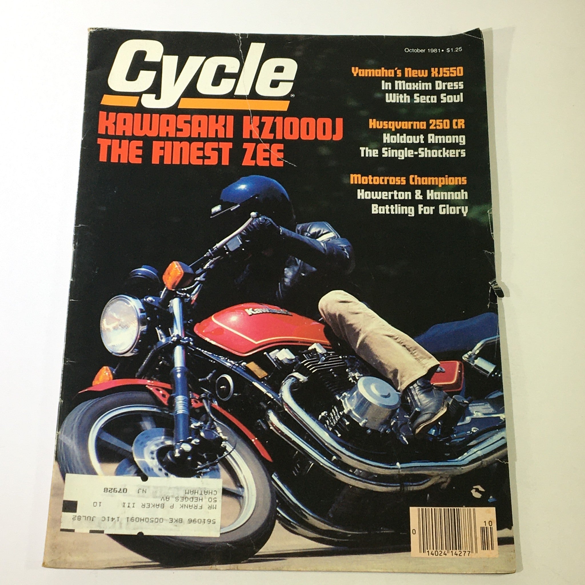 VTG Cycle Magazine October 1981 - Kawasaki KZ1000J Finest Zee / Yamaha XJ550