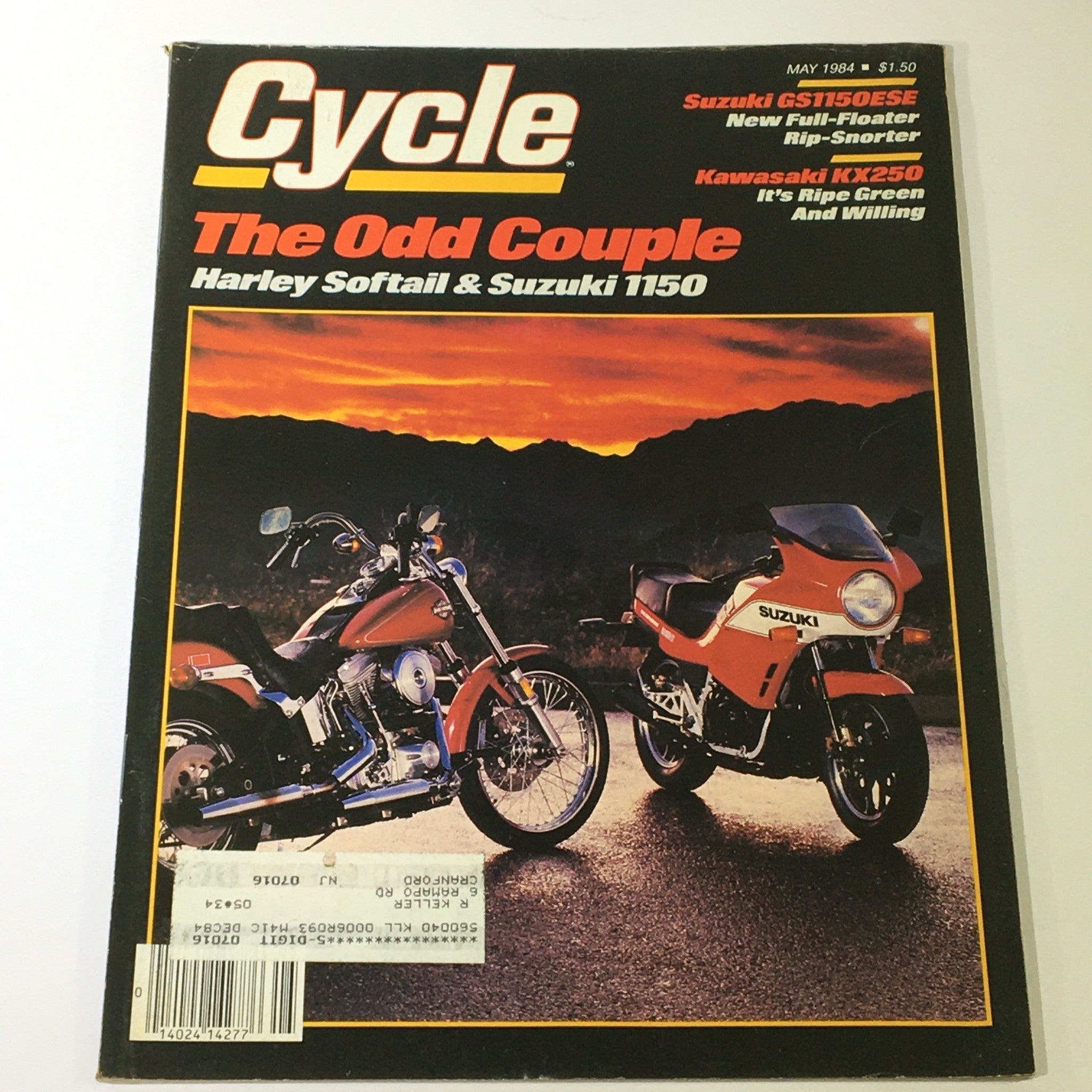 VTG Cycle Magazine May 1984 - Harley Softail & Suzuki 1150 / Suzuki GS1150ESE