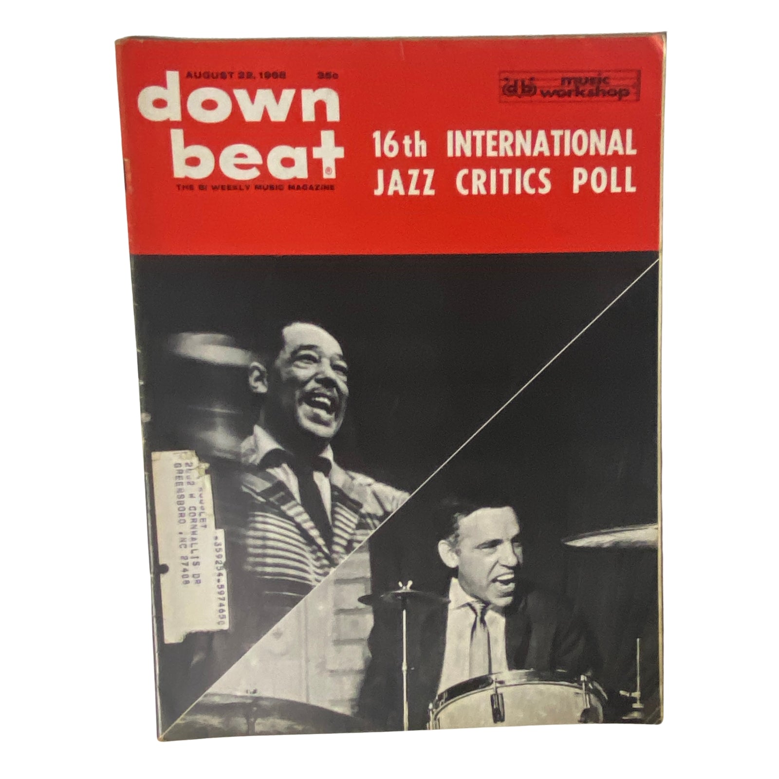 Cover of Down Beat Magazine August 22, 1968, featuring the 16th International Jazz Critics Poll, showcasing iconic jazz musicians.